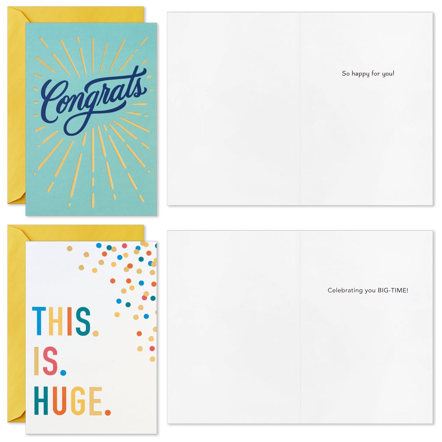 Hallmark Assorted Congratulations Cards (24 Cards with Envelopes) for Graduations, Promotions, Engagements, New Jobs, Baby Announcements