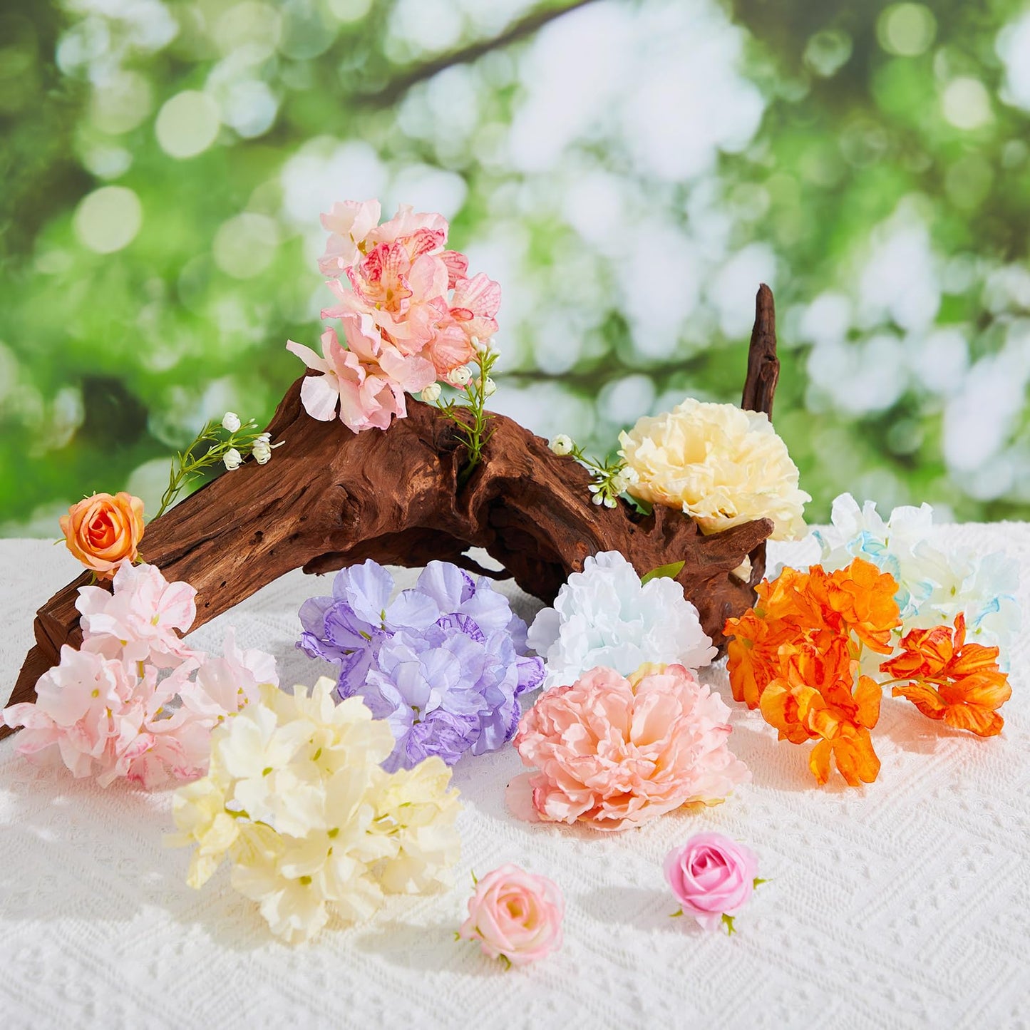 Juinte 30 Pcs Peony Cake Topper Decorations Artificial Wildflower Cake Decorations Floral Cakes Toppers for Wedding Baby Shower Birthday Party Supplies