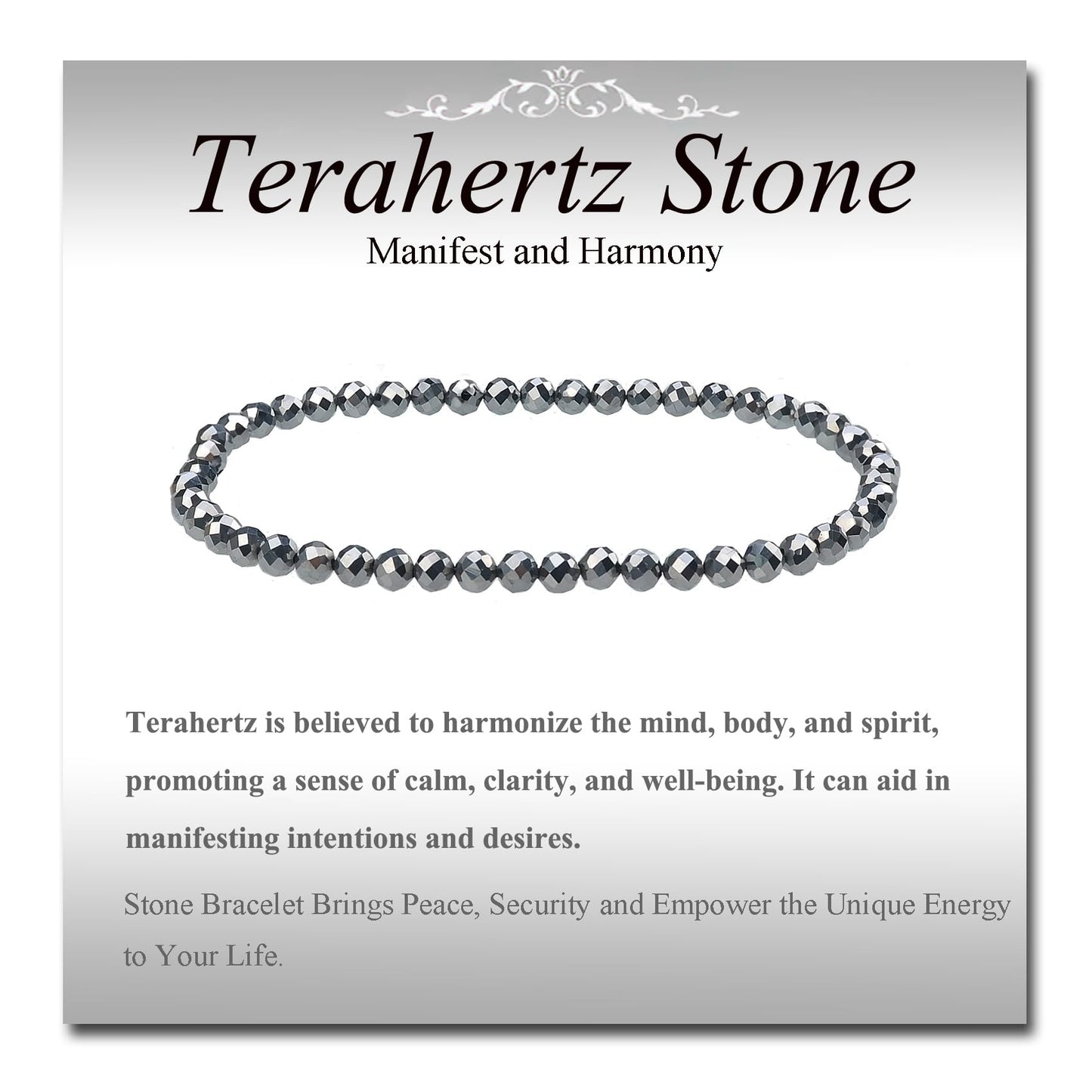 MASSIVE BEADS Natural Genuine Gemstone Beads Healing Crystal Chakra Reiki Jewelry Faceted Round Beads Bracelets (Terahertz Stone, 3mm)