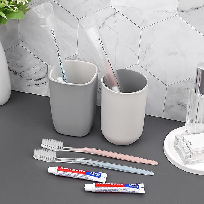 50 pcs Disposable Toothbrushes, 2 Color Toothbrushes and Toothpaste 10g, Bulk for Homeless, Airbnb, Hotel