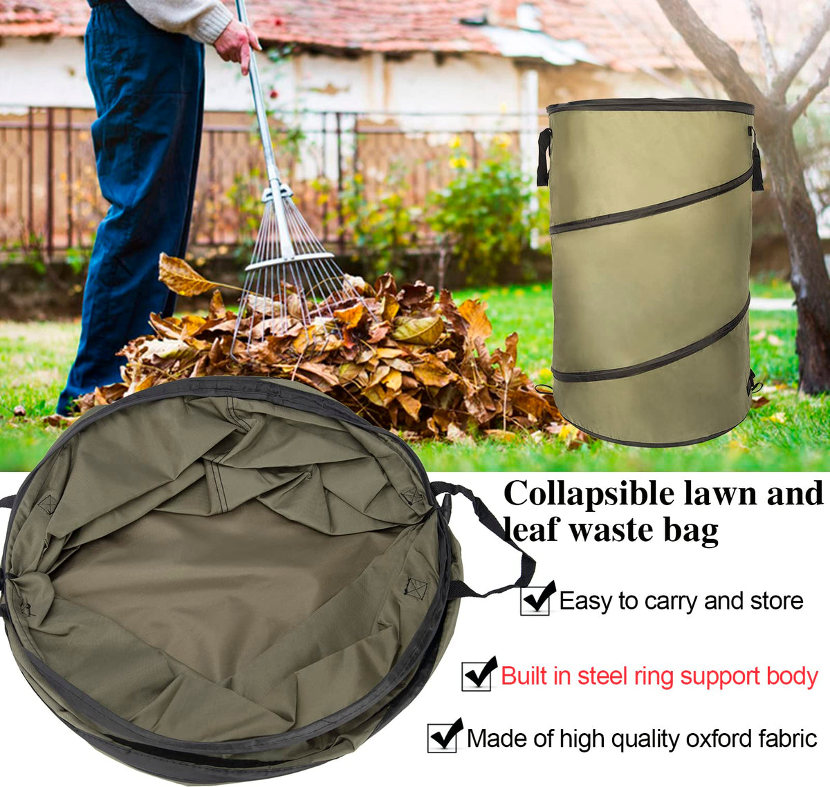 Collapsible Lawn and Leaf Bag Pop (2 Count)