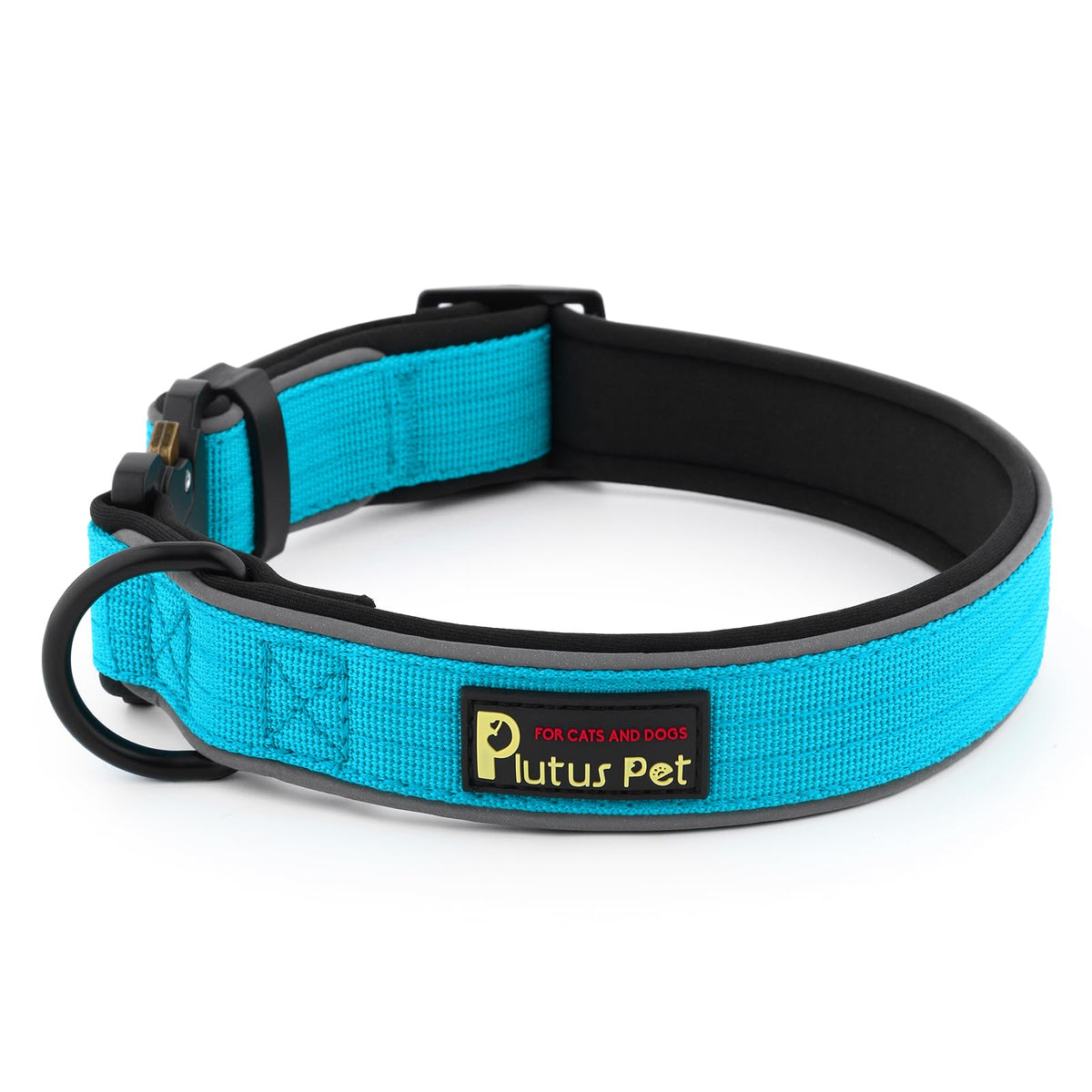 Plutus Pet Tactical Dog Collar, Reflective, for Small Medium Large Dogs