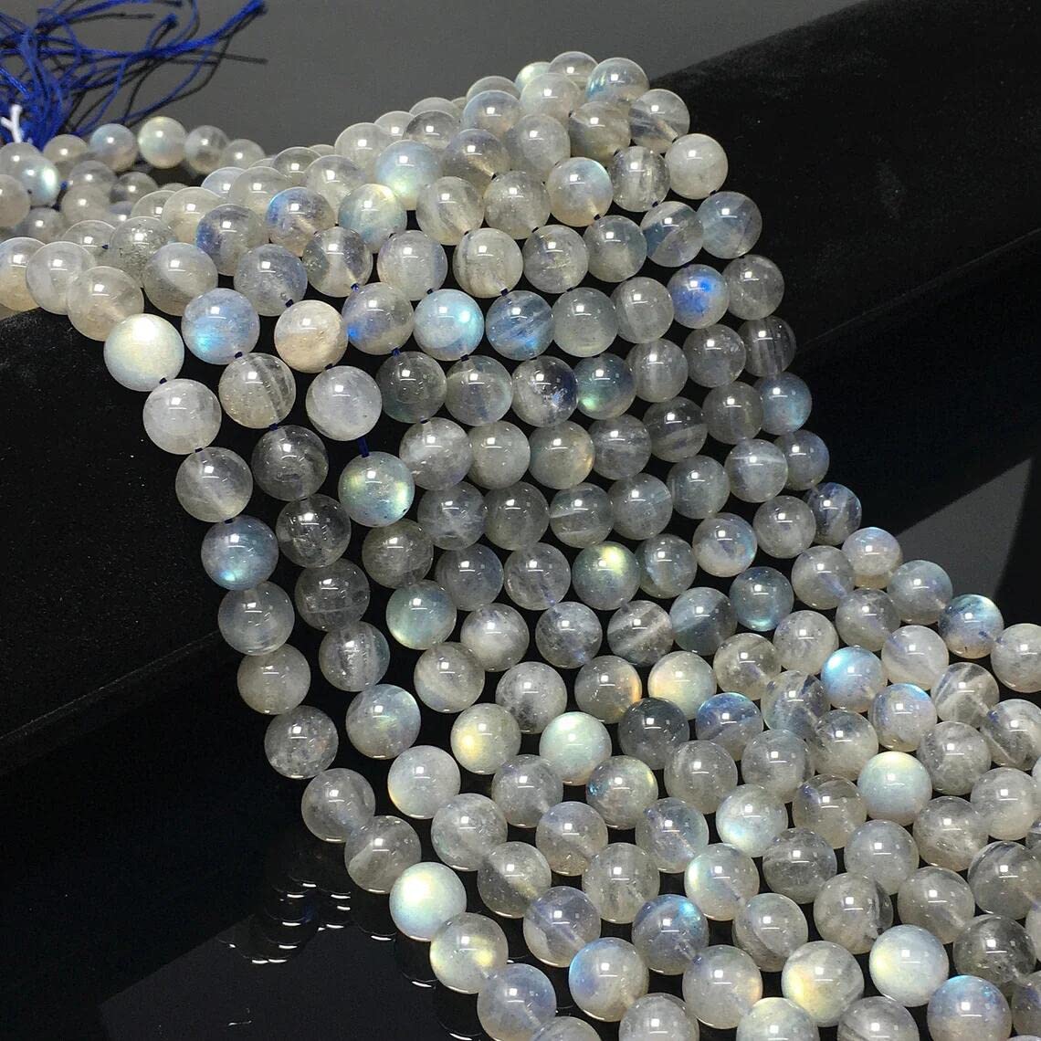 60pcs 6mm Labradorite Beads Natural Gemstone Beads Round Loose Beads for Jewelry Making