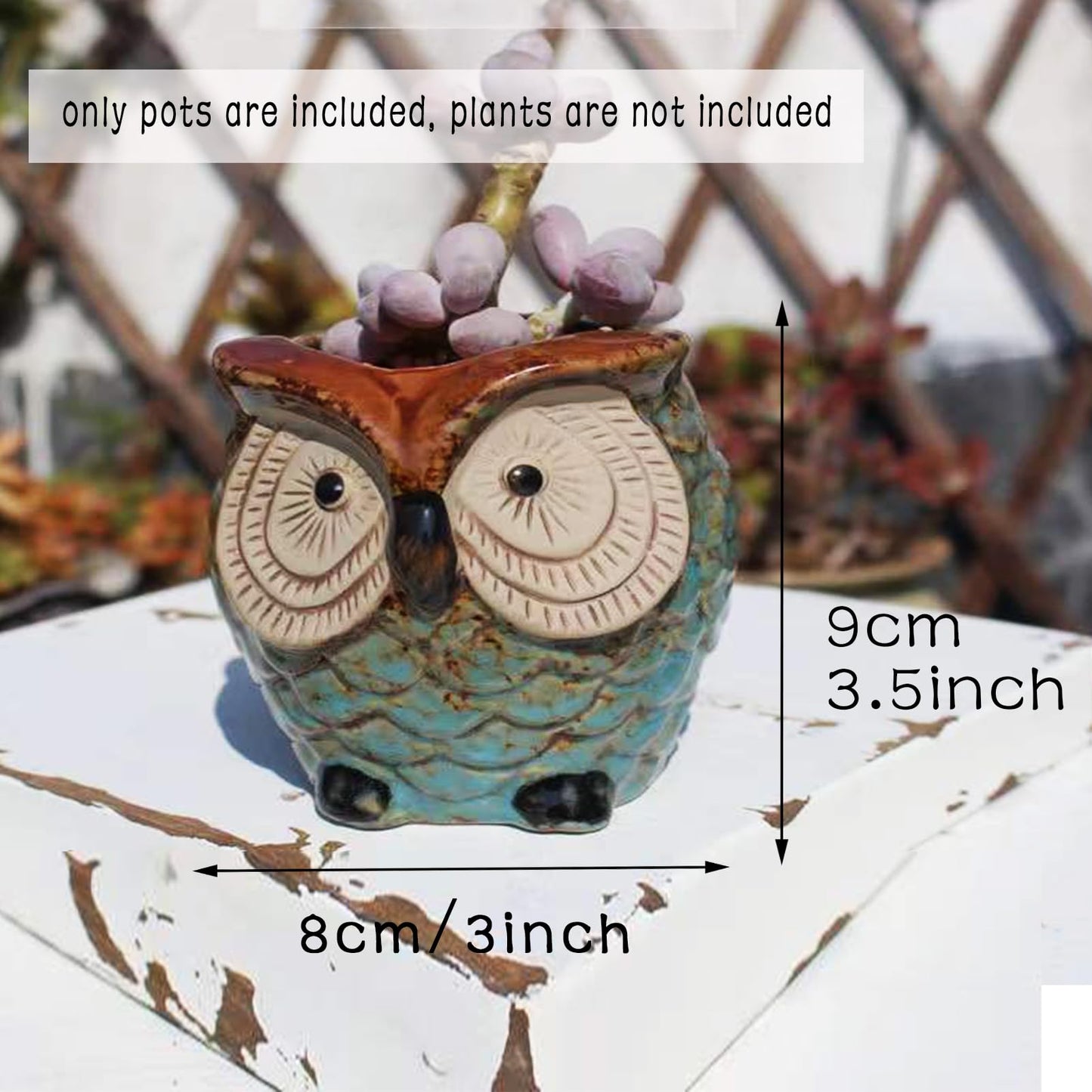 GZQCI 4 Pack Succulent Pots, Ceramic Flower Planter Pot, Small Animal Succulent Planters, Cute Cactus Flower Pot Garden Planters, Spring Gift, Office Home Decoration