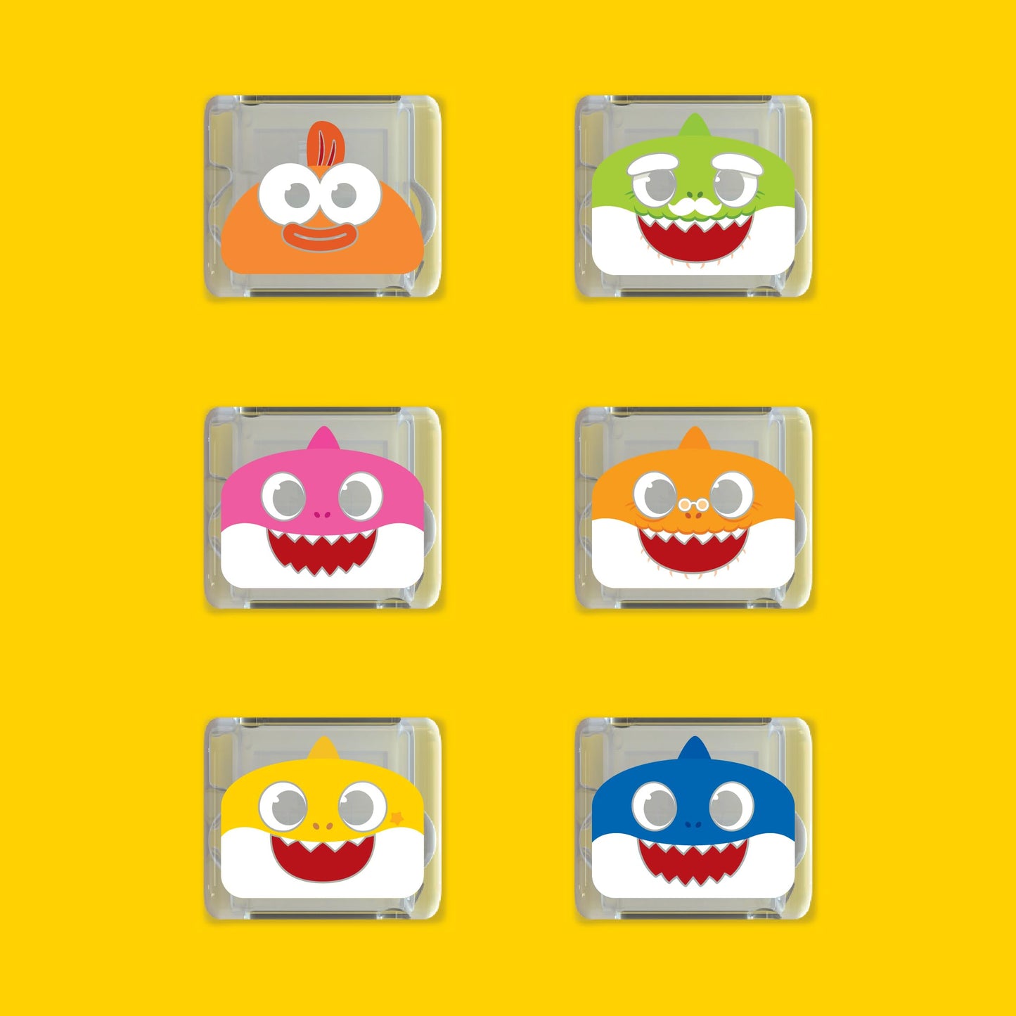 Glo Pals x Baby Shark Water-Activated Light-Up Cubes for Bathtime and Sensory Play - Includes 6 Reusable Light-Up Cubes - Sensory Bath Toys and Glowing Bath Cubes for Kids and Toddlers