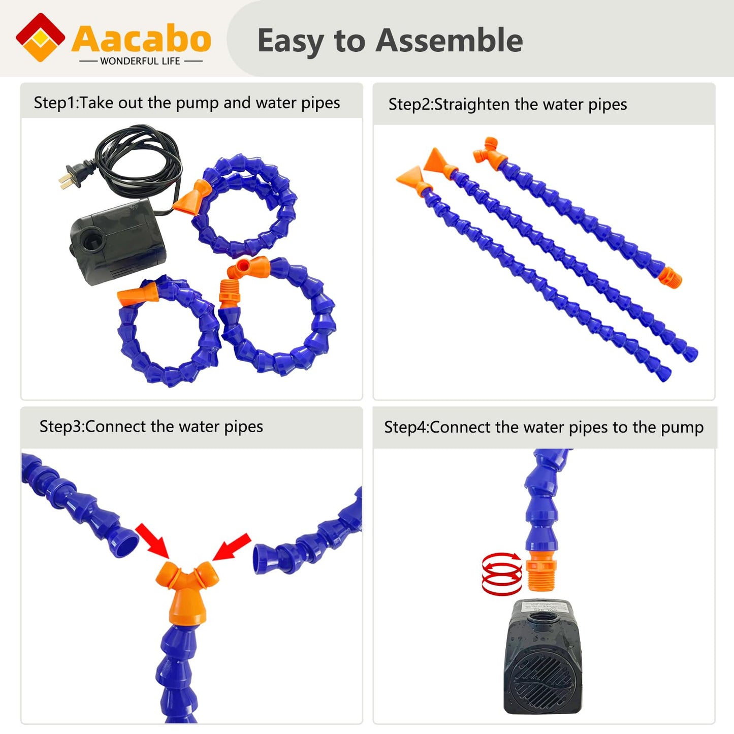Aacabo Two Way Water Table Pump - Kids Outdoor Fun Summer Game Toys