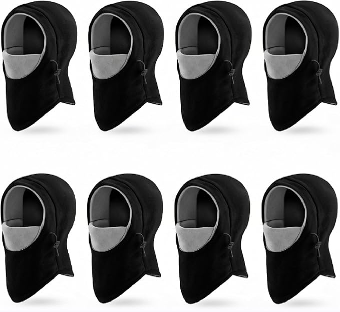 Frienda 8 Pcs Balaclava Ski Mask Men Windproof Warmer Face Covers Adjustable Winter Mask for Men Women