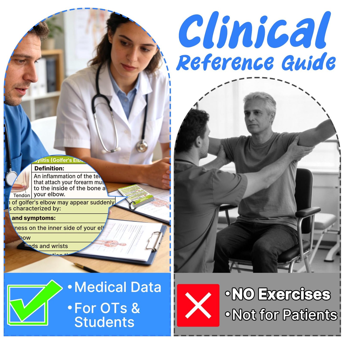 OCQOTAT Occupational Therapy Reference Set -General Adult Rehab Quick Pocket Guide, Occupational Therapy Tools Must-Have Gifts for Therapist,Students 3"×5"(32 Pages)