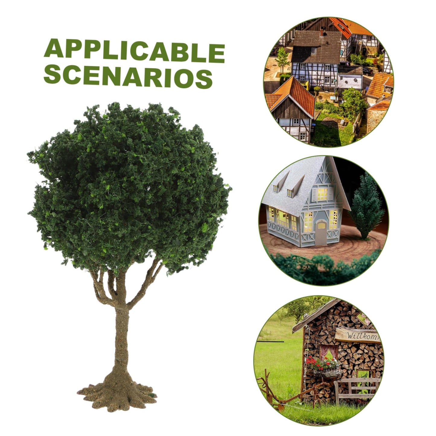 YARNOW Landscape Tree Model 3.93 Inch Miniature Trees for Model Train Scenery Architectural Models Realistic Fake Trees for DIY Crafts and Scenic Layouts