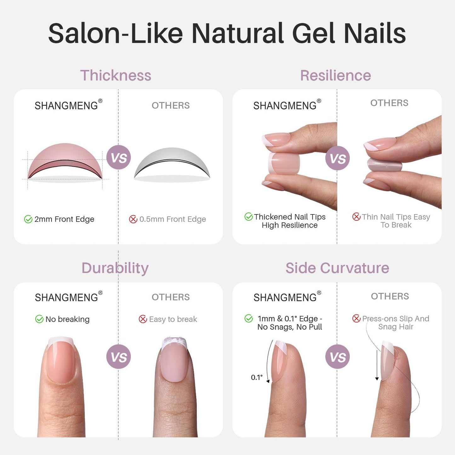Metallic Chrome Press on Nails Square - SHANGMENG Green Purple Holo Short Nails for Women Gift, Soft Gel Glossy Glue on Nails with Glue in 16 Sizes - 32 Reusable Fake Nails Kit, Liquid Metal
