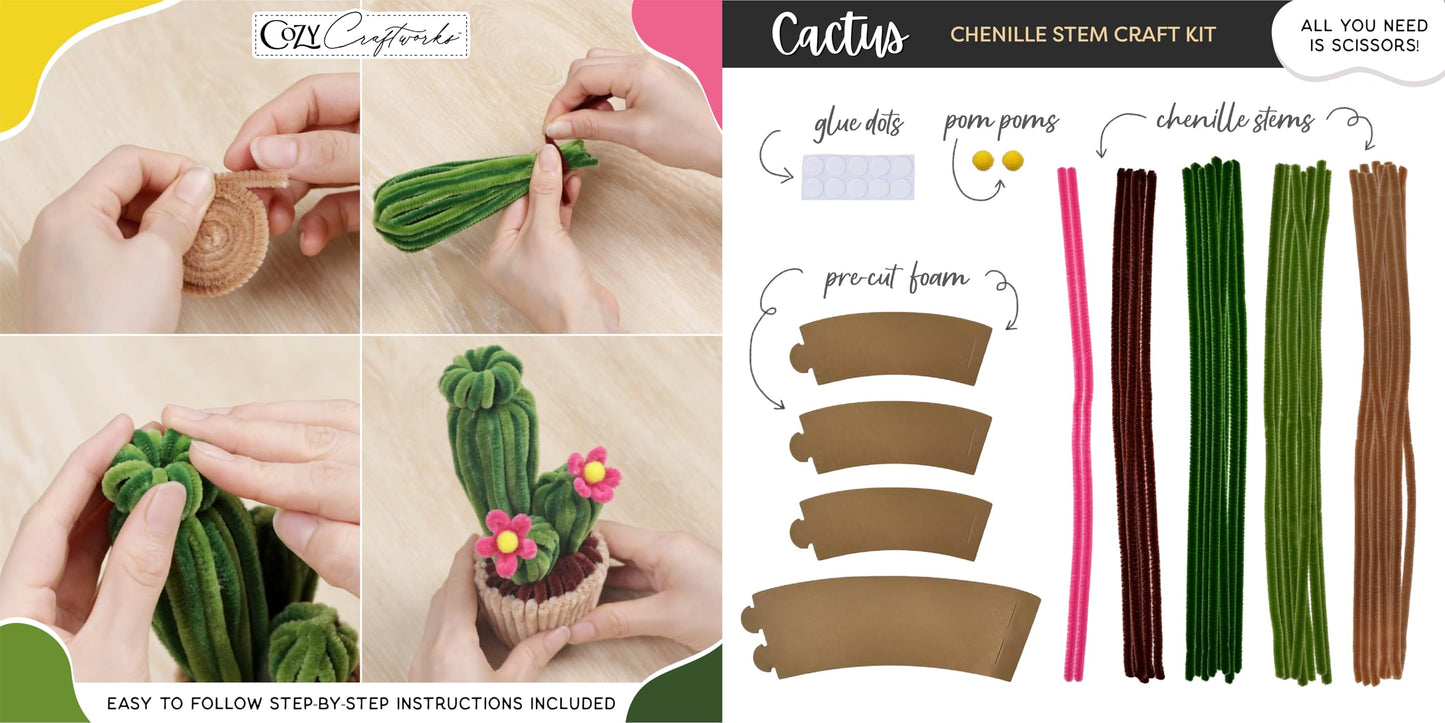 WeVeel Cozy Craftworks Chenille Stem Craft Kit (Plants)