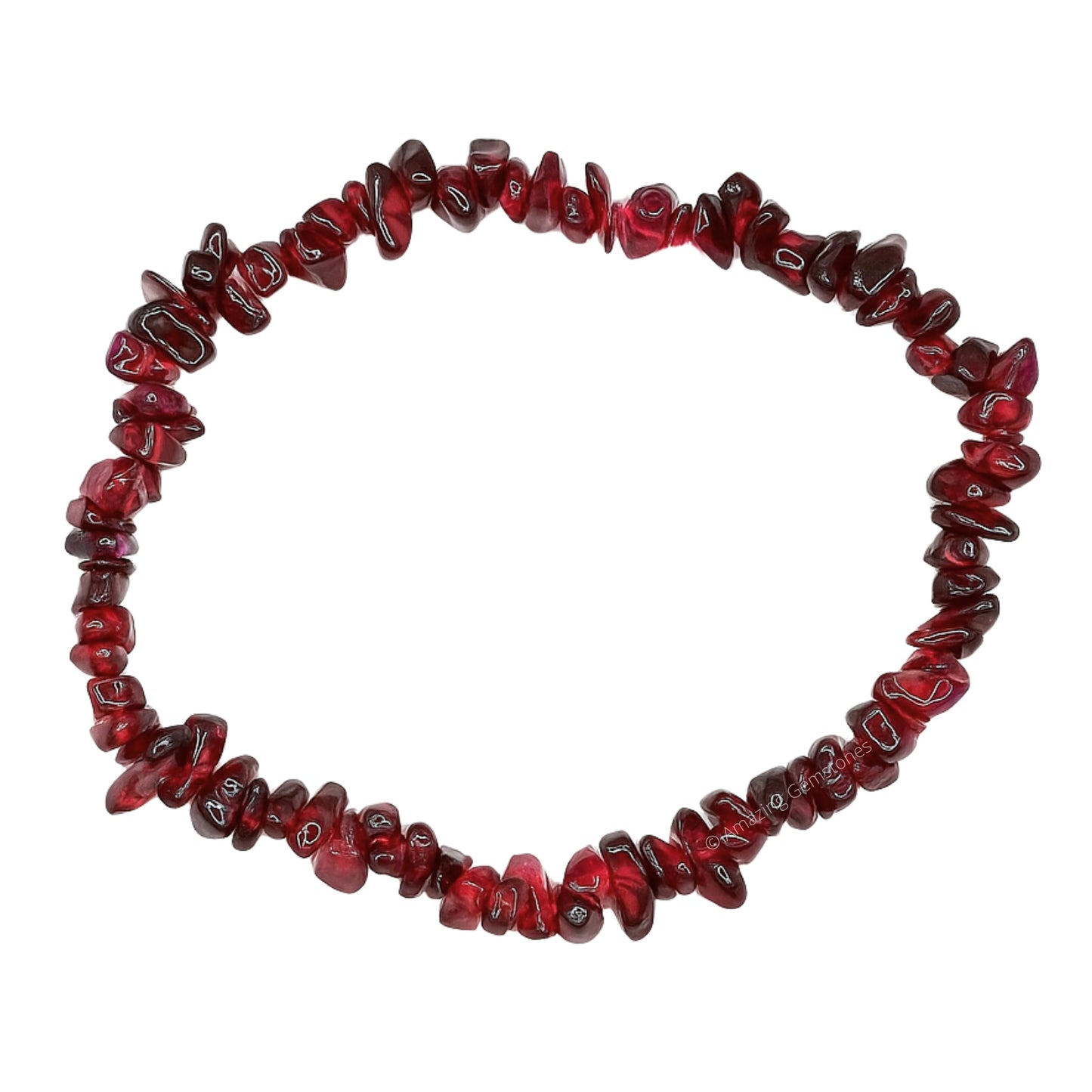 Amazing Gemstone Chips Bracelet (Garnet)