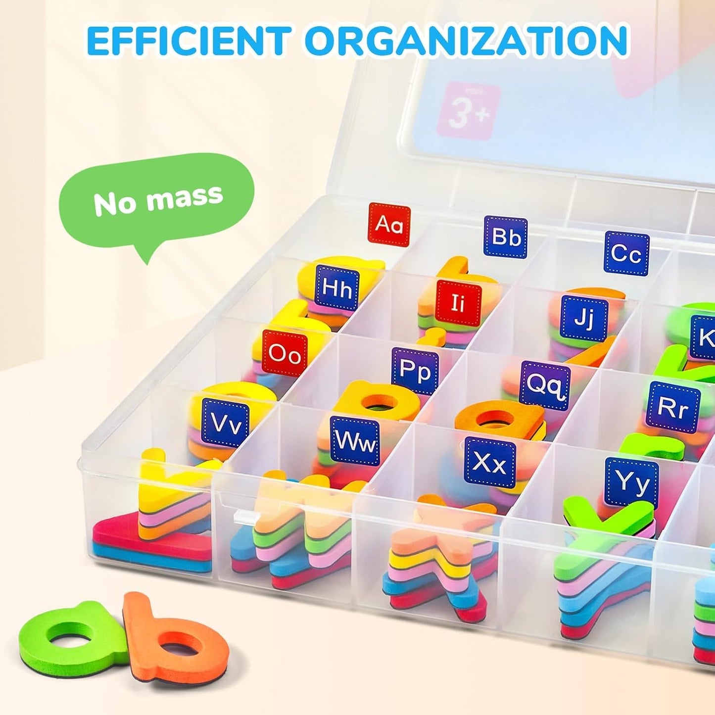 VoSinrly Classroom Magnetic Letters Kit Colorful 234 Pcs with Double - Side Magnet Board - Foam Alphabet Letters for Preschool Kids Toddler Spelling and Learning - Fridge Magnets ABC Education Toys