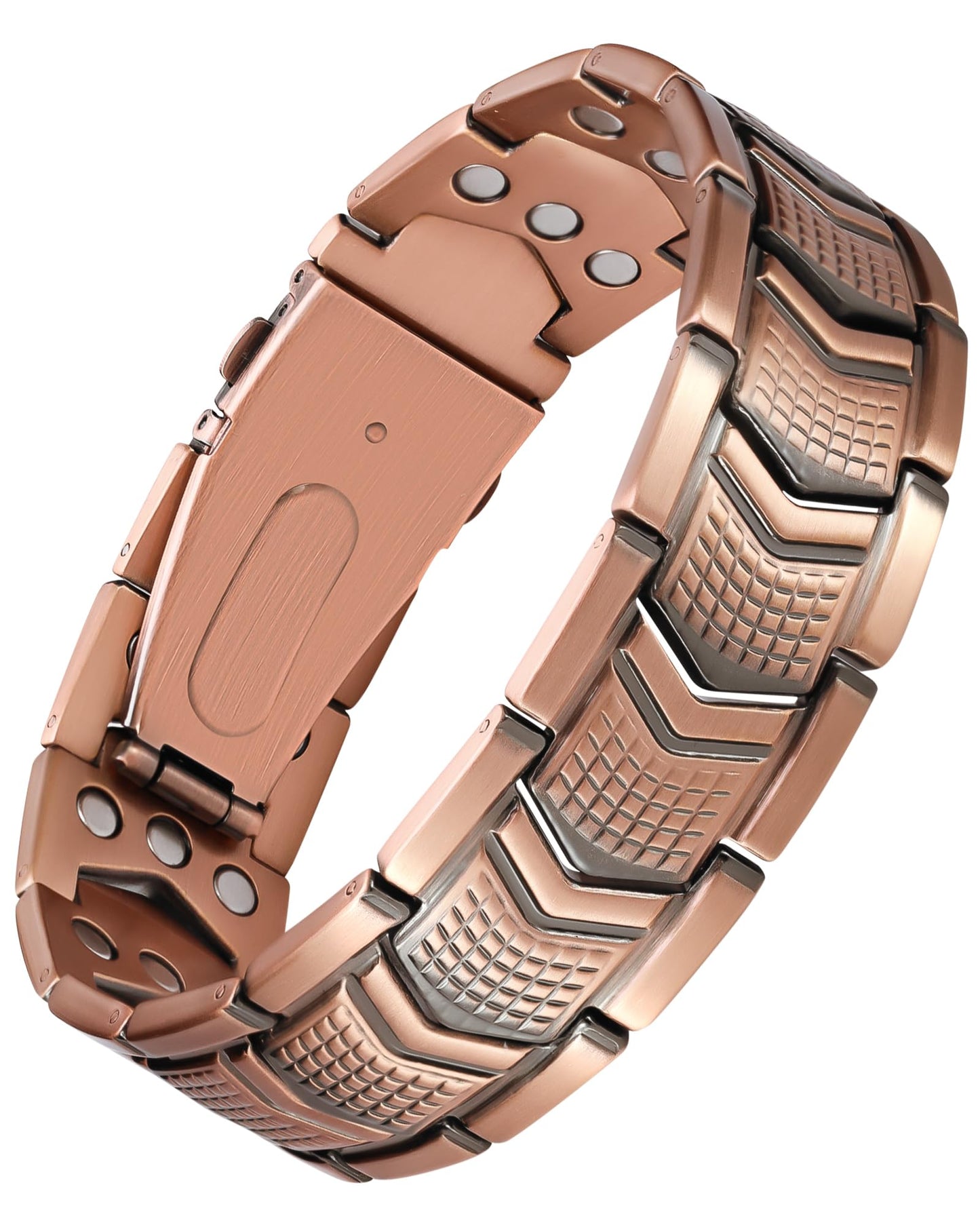 Jecanori Copper Bracelet for Men, 3X Strength Magnetic Bracelets for Men - Premium Fold-Over Clasp
