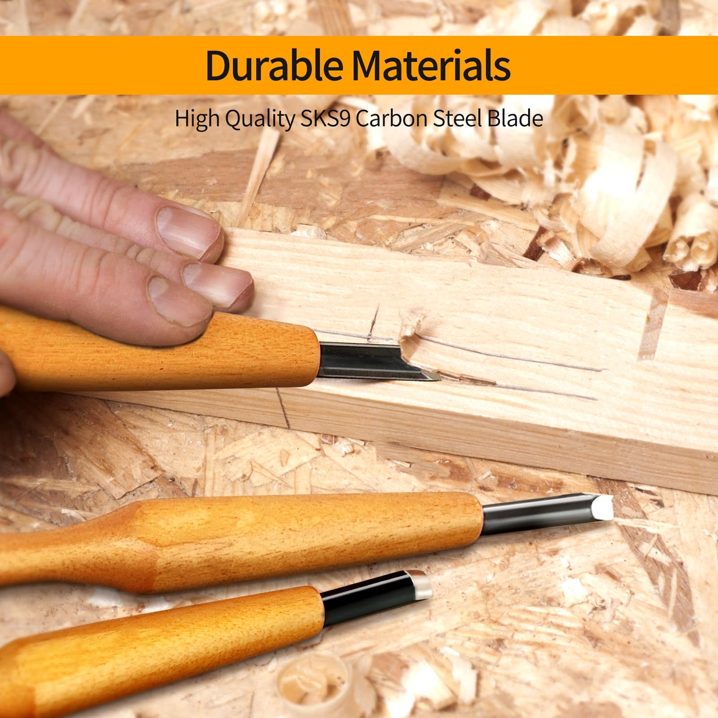 Wood Carving Tools Set - 20 Pcs Wood Carving Knife Set Beginner Whittling Kit with Canvas Case for Adults Children, Carving DIY Wood Carving Kit - Perfect for Beginners and Experts