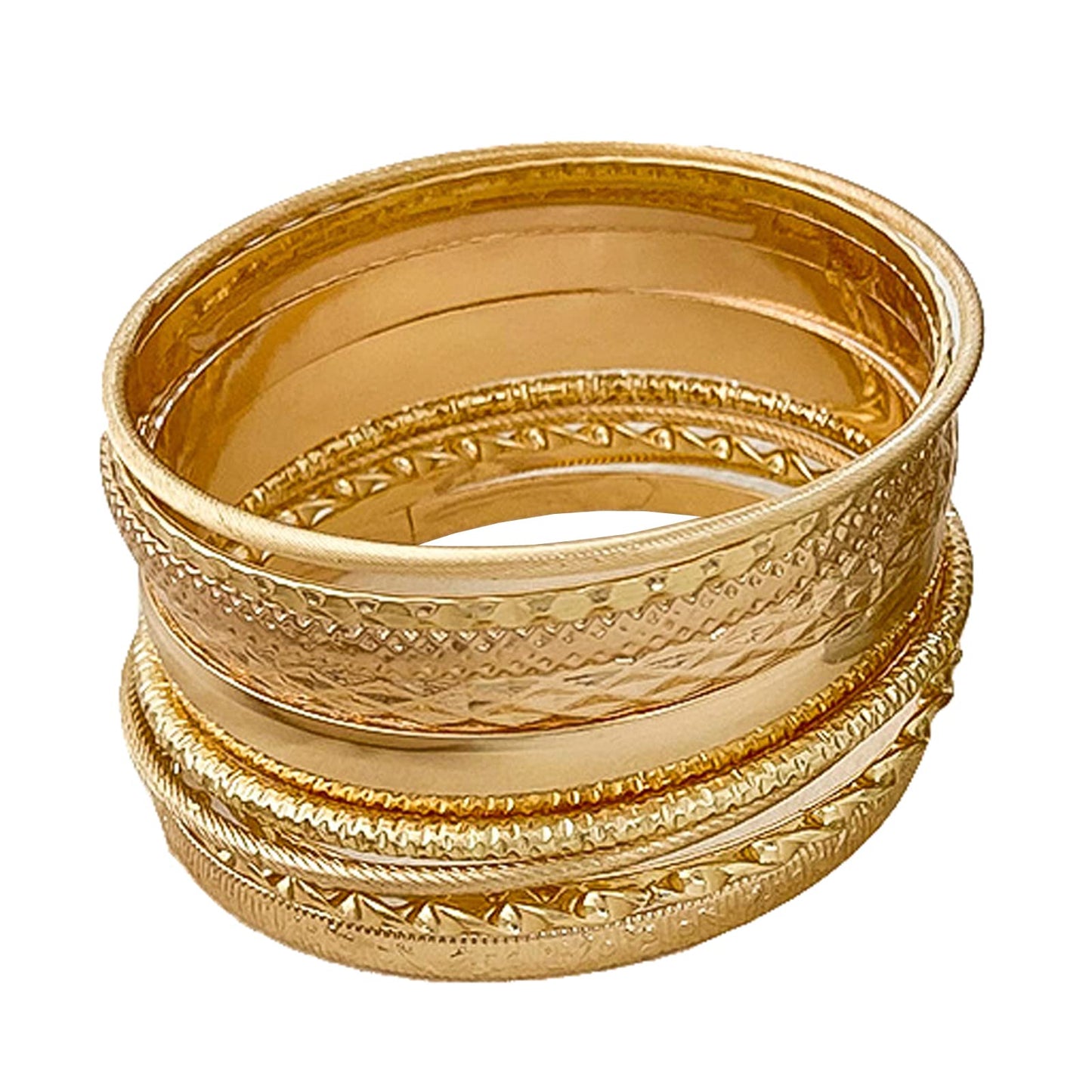 FUNOJOY Bangle Bracelets for Women,14K Gold Plated Boho Indian Multi Stackable Bangles For Women Jewelry Gifts