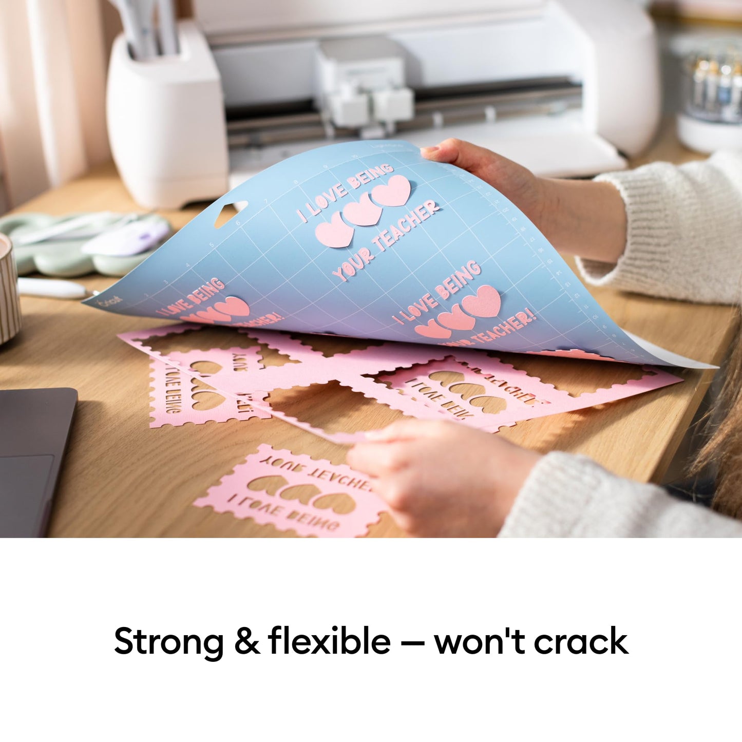 Cricut LightGrip Cutting Mats 12in x 12in, Reusable Cutting Mats for Crafts with Protective Film, Use with Printer Paper, Vellum, Light Cardstock & More for Explore & Maker (3 Count)
