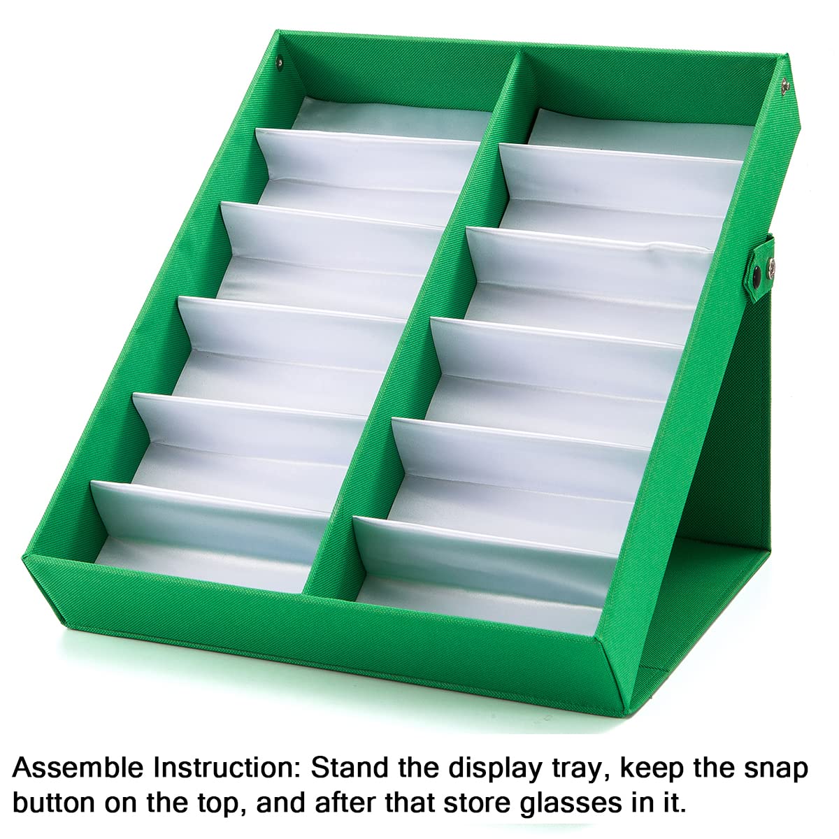 TRIUMPH VISION Sunglasses Organizer Storage Eyeglass Holder Multiple Glasses Case Box Eyewear Tray Display Stand Rack 12 Slots