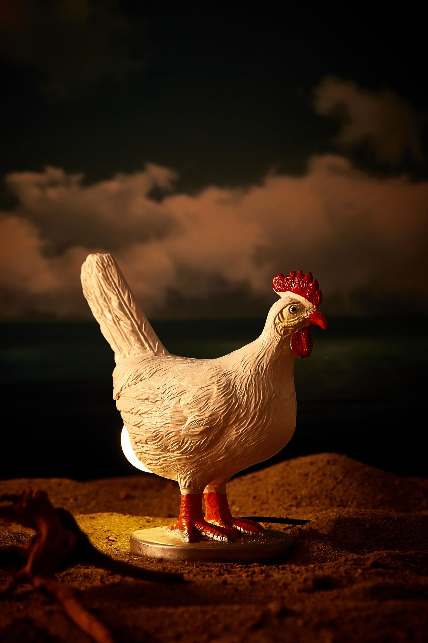 BooLai Chicken Egg lamp,3D Chicken lamp,Lifelike LED Egg Lamp, Funny Resin Chicken Egg Night Light with USB, Colorful Box Packing (A)