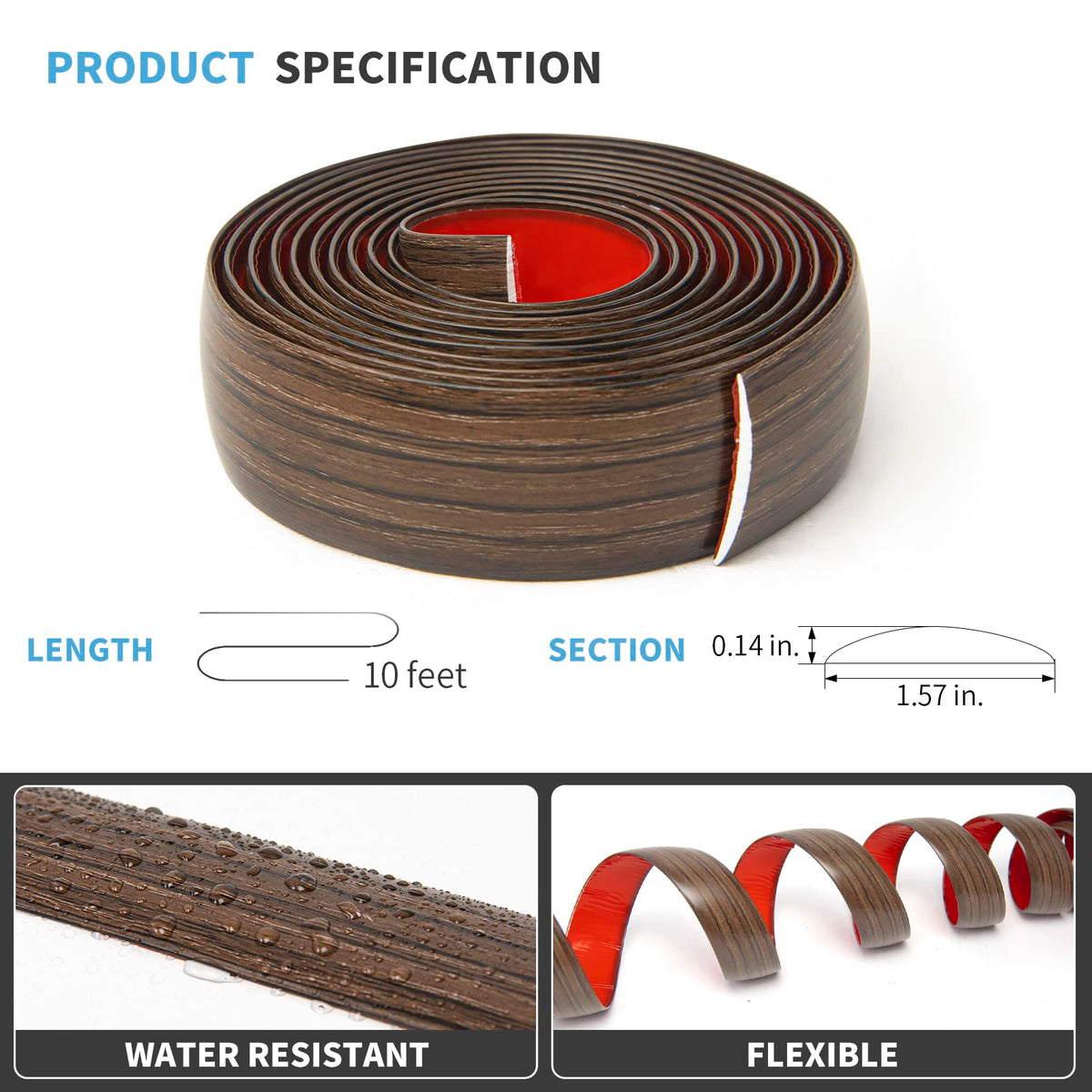 10 ft Flat Floor Transition Strip