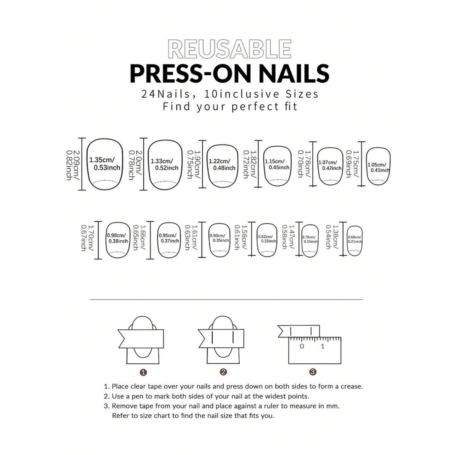 octoswave Press on Nails Short Almond Fake Nails Black and White Designs Artificial Nail 3D Rhinestones Charm Stick on Nail for Women 24pcs