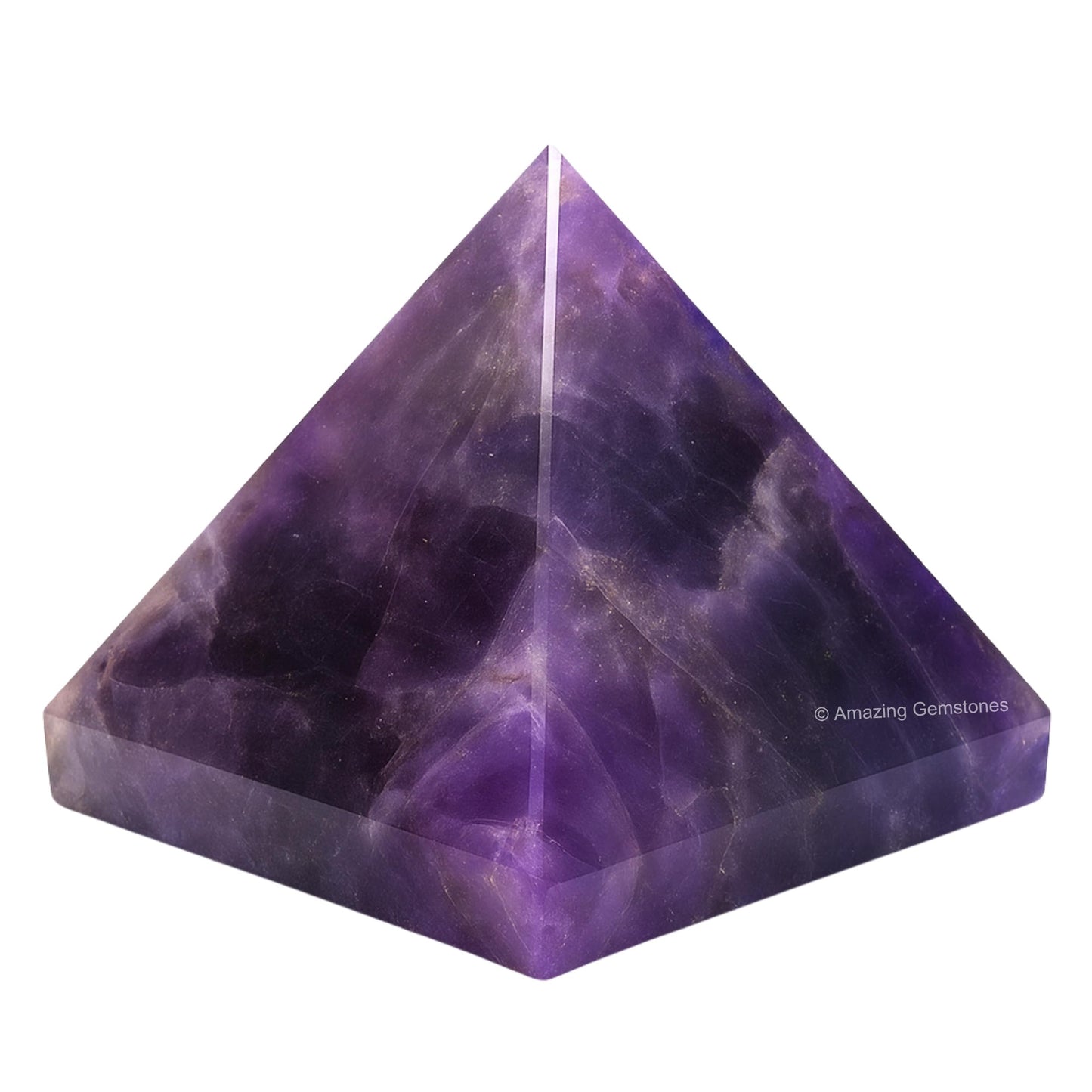 Amazing Gemstone Amethyst Pyramid Crystal Healing Stones - 2" Great Pyramid Figurine of Natural Stone Pyramid for Meditation, Reiki, Chakra Balancing and Crystal Pyramids Grid