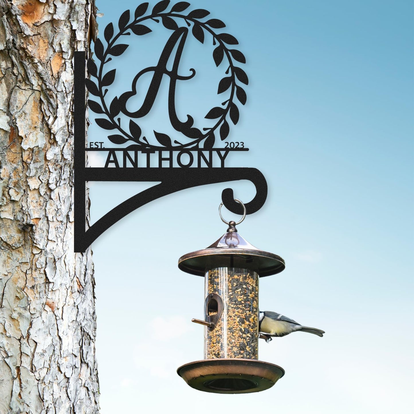 Duckbe Custom Name Metal Plant Hangers from Wall Indoor and Outdoor | Home Decor Gift for Mom | Personalized Wall Mounted Hanging Plant Hooks | Customizable Rustic Hanging Gardening Bracket Hook