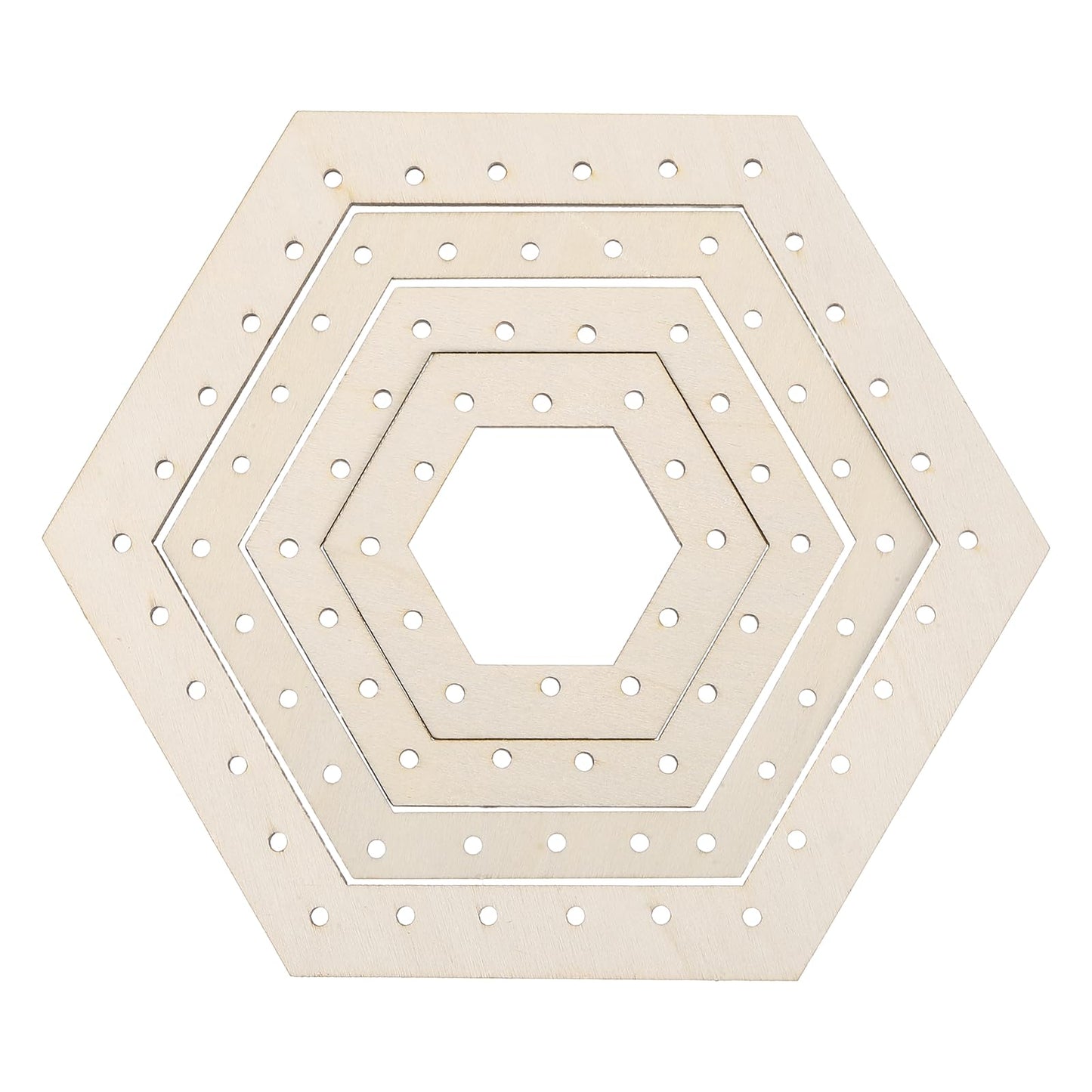 MECCANIXITY 4pcs Weaving Loom, 3.2" 4.3" 5.5" 7" Hexagon Gear Shape Weaving Loom Kit for DIY Crafting, Hanging Decor, Woven Tapestry Knitted Crafts Making