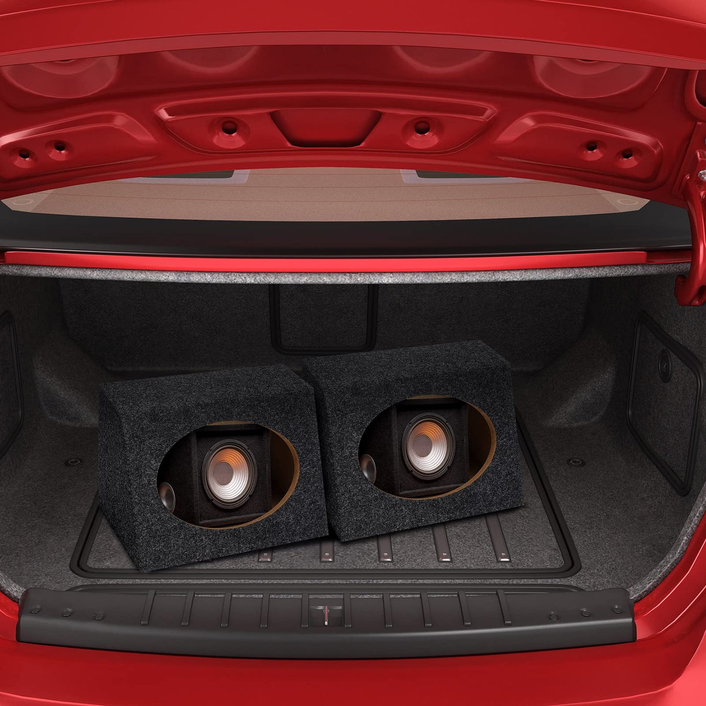 BBTO 2 Pcs Angled Style Car Audio Speaker Box 6x9 Speaker Boxes Car Audio Enclosures Sturdy Constructed Truck Speaker Box for Home Vehicle Subwoofer Sound Supplies(8.25 x 5 x 12 Inch)