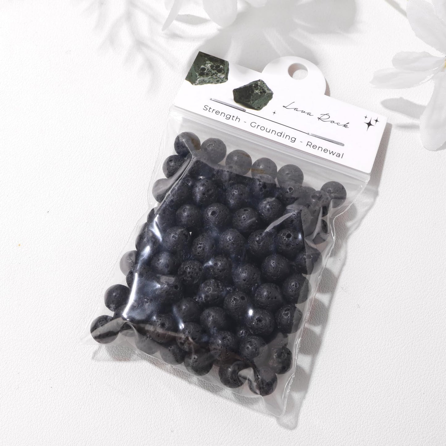 Raicegs 100pcs 8mm Lava Rock Beads Natural Gemstone Beads Round Loose Beads for Jewelry Making DIY Bracelets Necklace