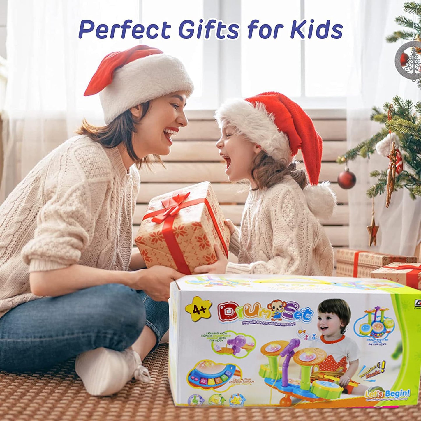 Pink Drum Set for Girls – Toddler Musical Instrument Kit
