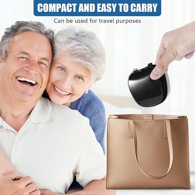 2 Pack Colors Denture Bath Case Cup Box Holder Storage Soak Container with Strainer Basket for Travel Cleaning (Purple and Black)