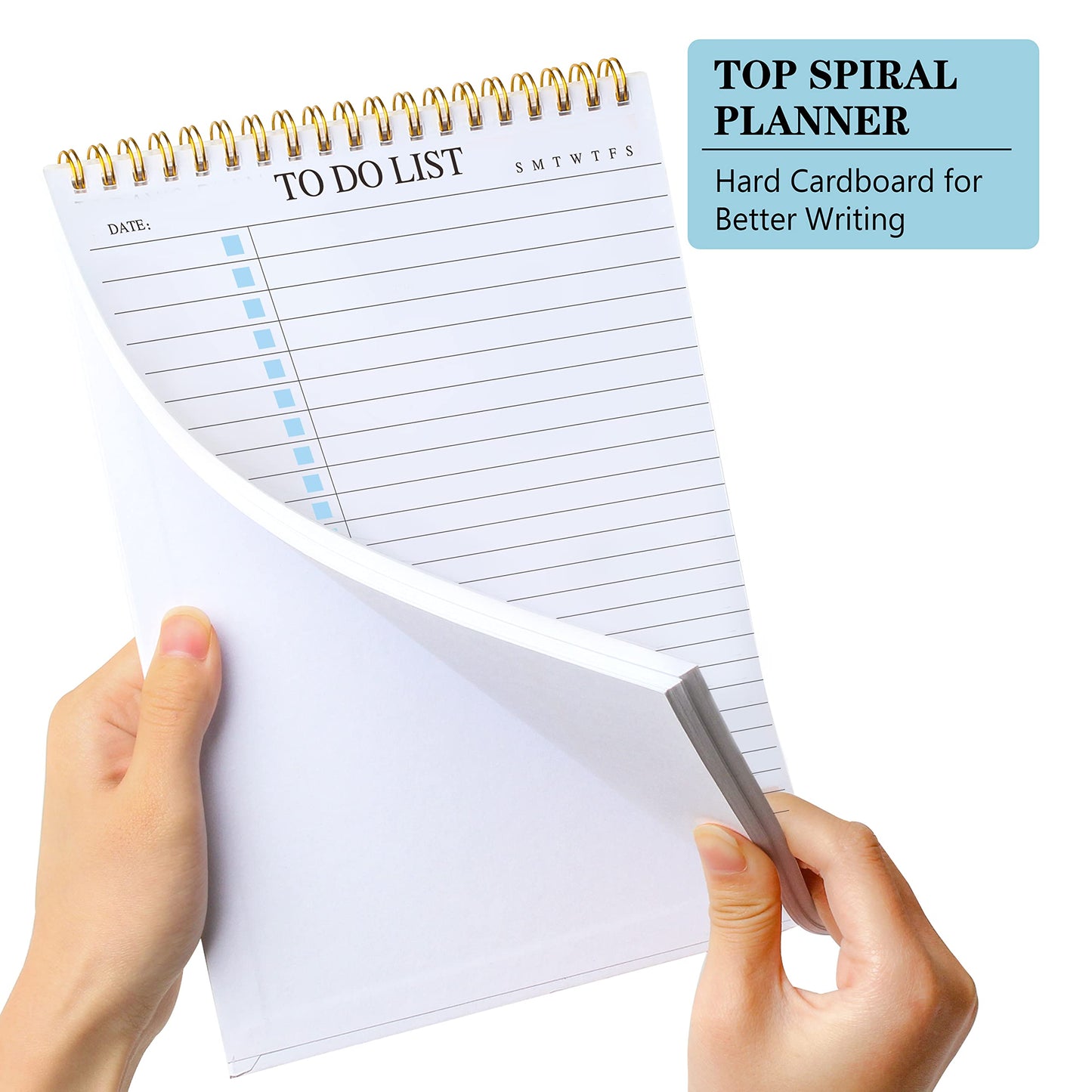 To Do List Notepad 3 Pack, Undated Daily Planner Notepad With To Do List Notebook Checklist Planner Spiral Waterproof Notepad for Office Supplies, School Planner, 52 Sheets/Pack, 5.5"*8.3" A5 Size