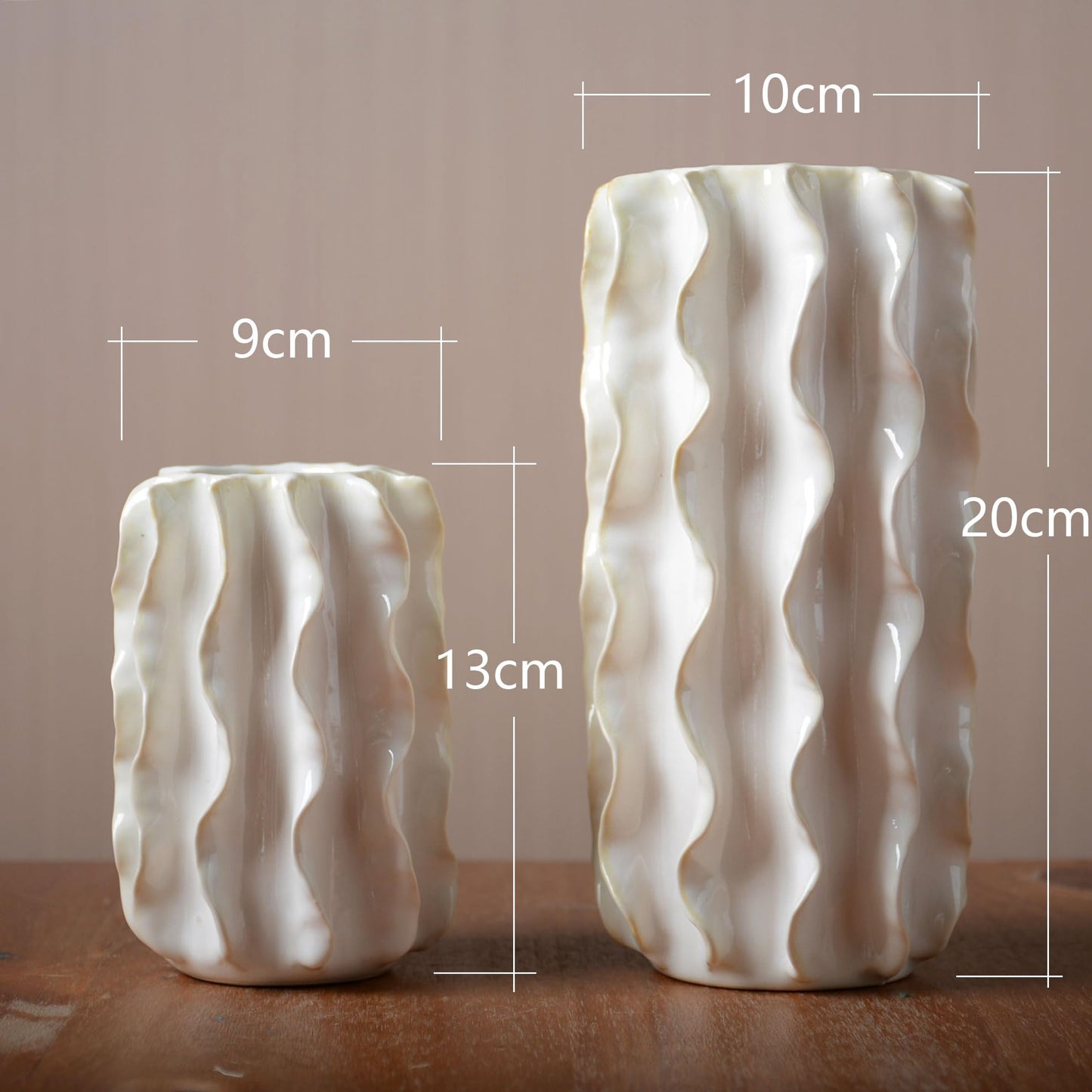 SEINHIJO Ceramic Flower Vase Modern Decor Sculpture Home Gift Statue for Tabletop Bookshelf Art 8.0 Inch