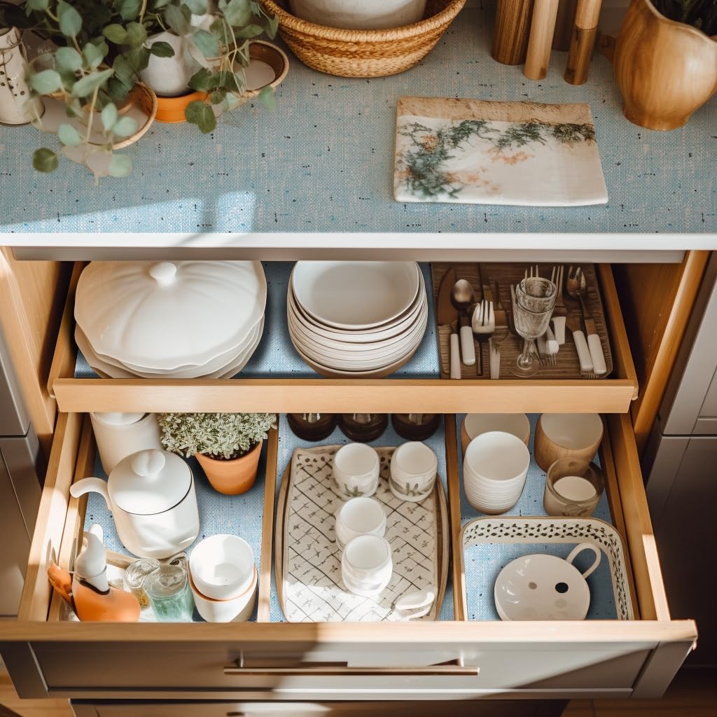 10Rolls12 W x 120" L Non Adhesive Shelf Liner Kitchen Drawer Liner Pantry Liner for Shelves Cupboard Liner Kitchen Cabinet Cover Easy to Trim (120 in.)