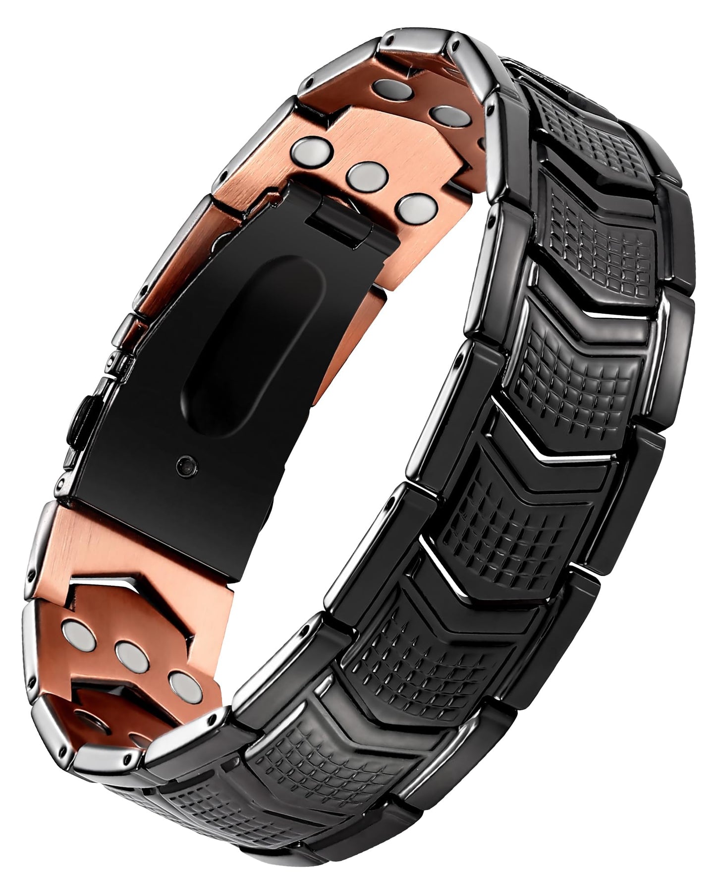 Jecanori Copper Bracelet for Men, 3X Strength Magnetic Bracelets for Men With Premium Fold-Over Clasp, Ideal Gift
