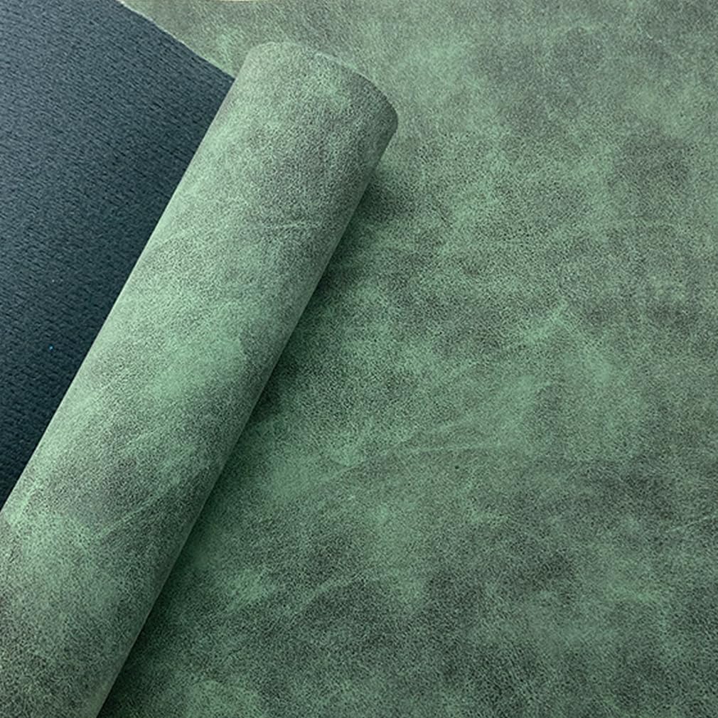 12" x 54" Soft Vegan Synthetic Faux Leather Fabric for DIY Crafts, Smooth Suede Craft Leatherette PU Fabric for Keychains Hairbows Projects Dark Green