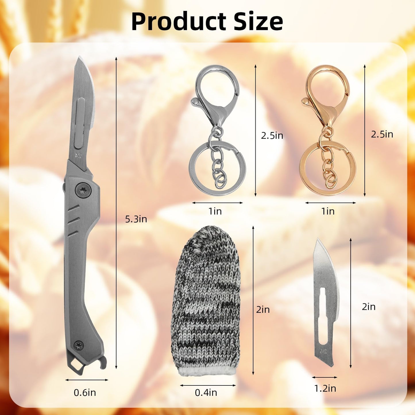 Muomdid 2-Piece Folding Bread Lame Set with 20 Sharp Carbon Steel Blades, Sturdy Box & Protective Accessories - Perfect for Sourdough Scoring & Artisan Bread Baking (Silver & Gold)