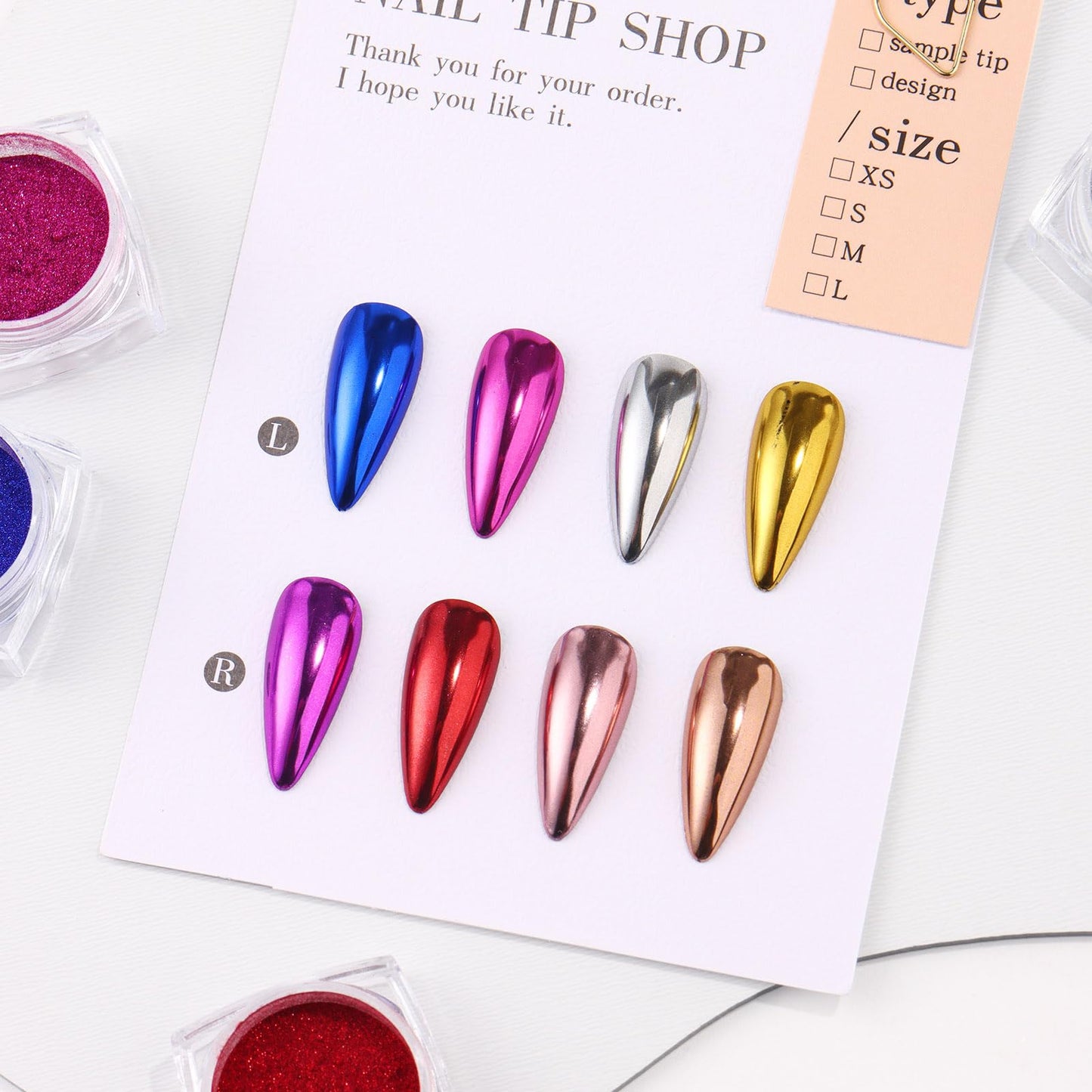Metallic Chrome Mirror Nail Art Powder Set, Gold Silver Nail Foils Gorgeous Nail Glitter Aluminum Sequins Holographic Glitter Powder Pigment for Manicure