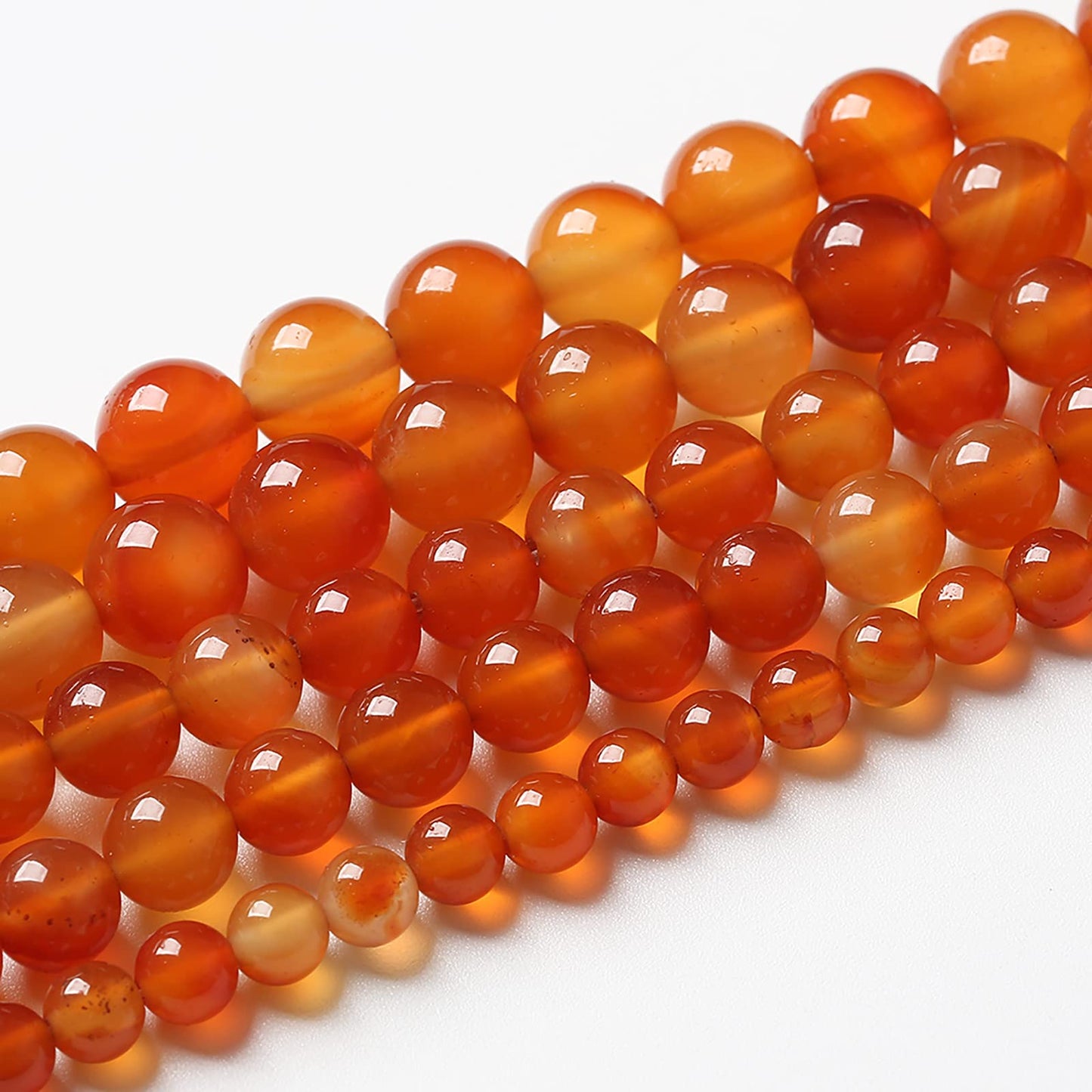 90pcs 4mm Natural Gradient Red Agate Gemstone Beads Round Loose Spacer Beads for Jewelry Making DIY Bracelets Necklaces 15" (4mm, Red Agate)