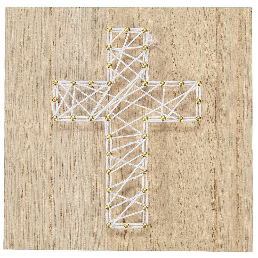 String Art Craft Kit Faith - Crafts for Kids and Fun Home Activities (Cross)