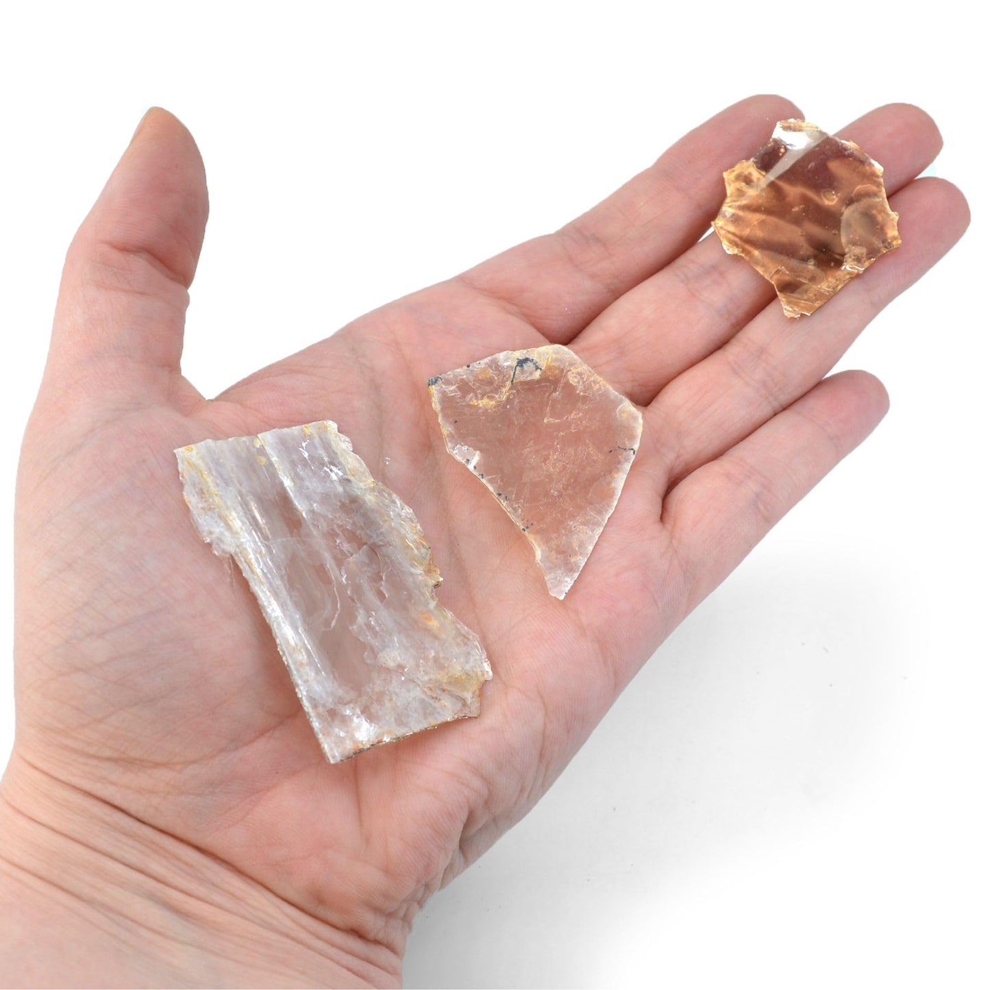 EISCO 12PK Raw Muscovite Mica, Mineral Specimen - Approx. 1"- Geologist Selected & Hand Processed - Great for Science Classrooms