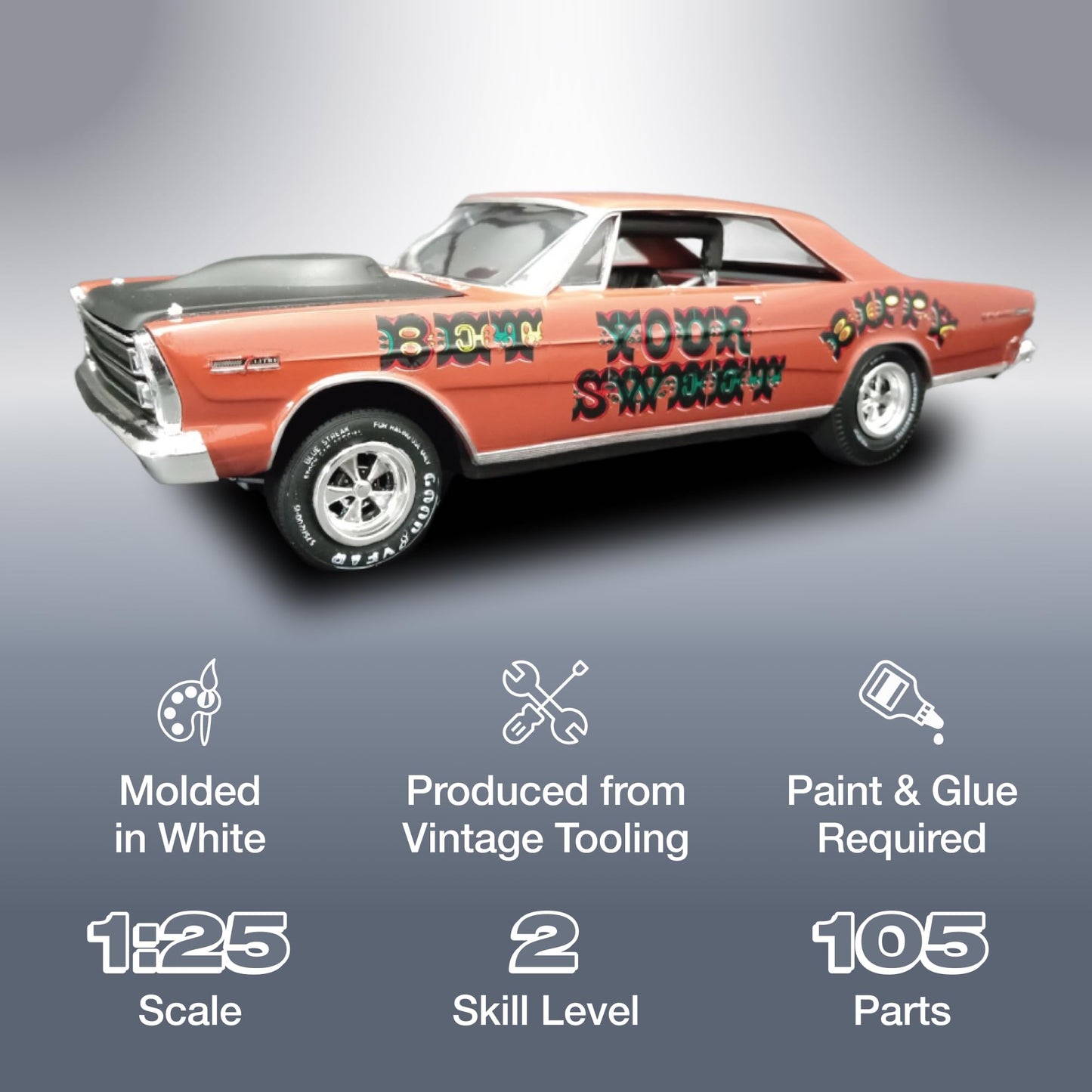 AMT 1966 Ford Galaxie Sweet Bippy 1:25 Scale Model Kit