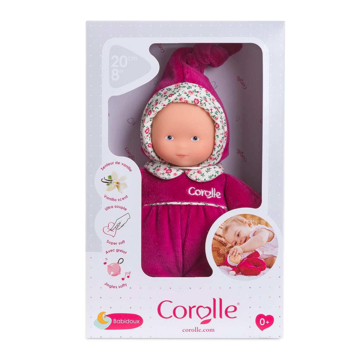 Corolle - Mon Doudou, Babidoux Rose Granadine, 20 cm, From Birth, 9000060060