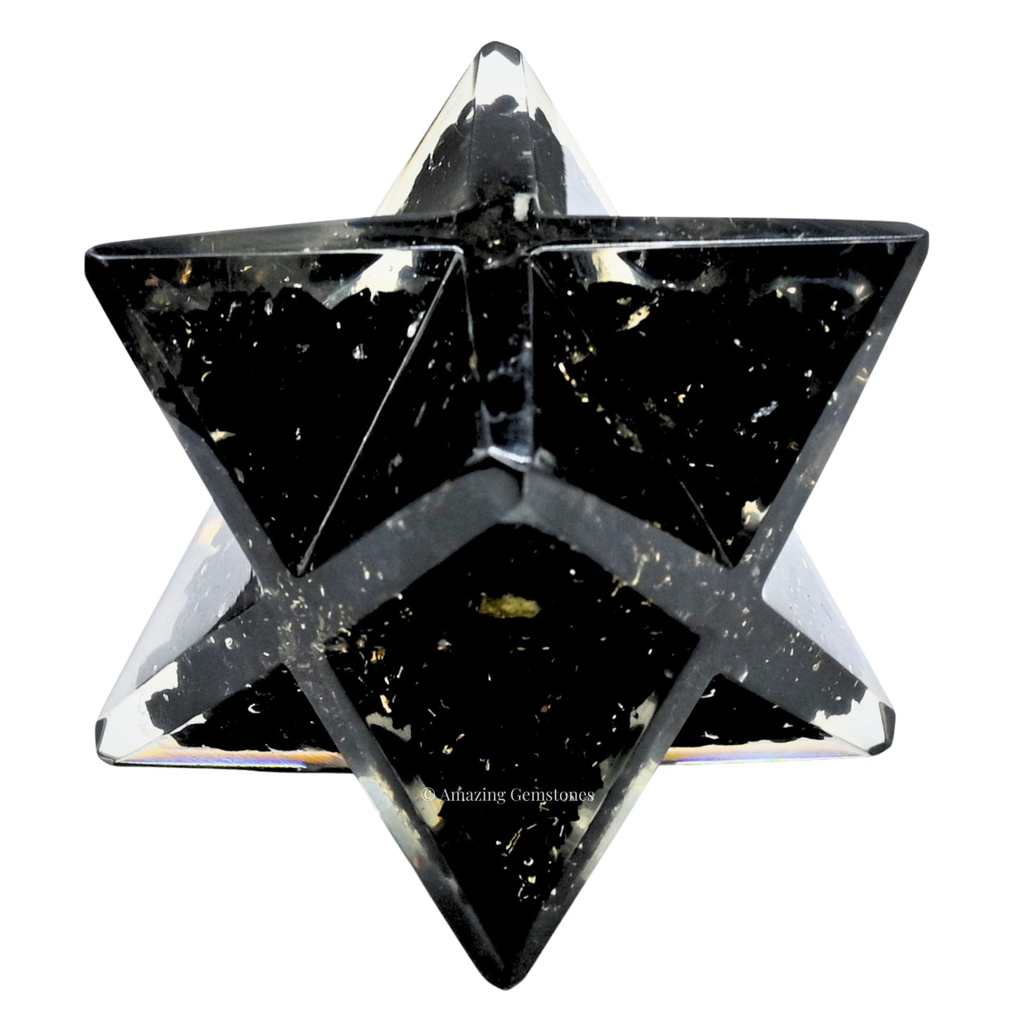 Amazing Gemstone 1 Pcs Shungite Large Crystal Orgone Merkaba Star for Reiki Healing Meditation and Crystal Grid