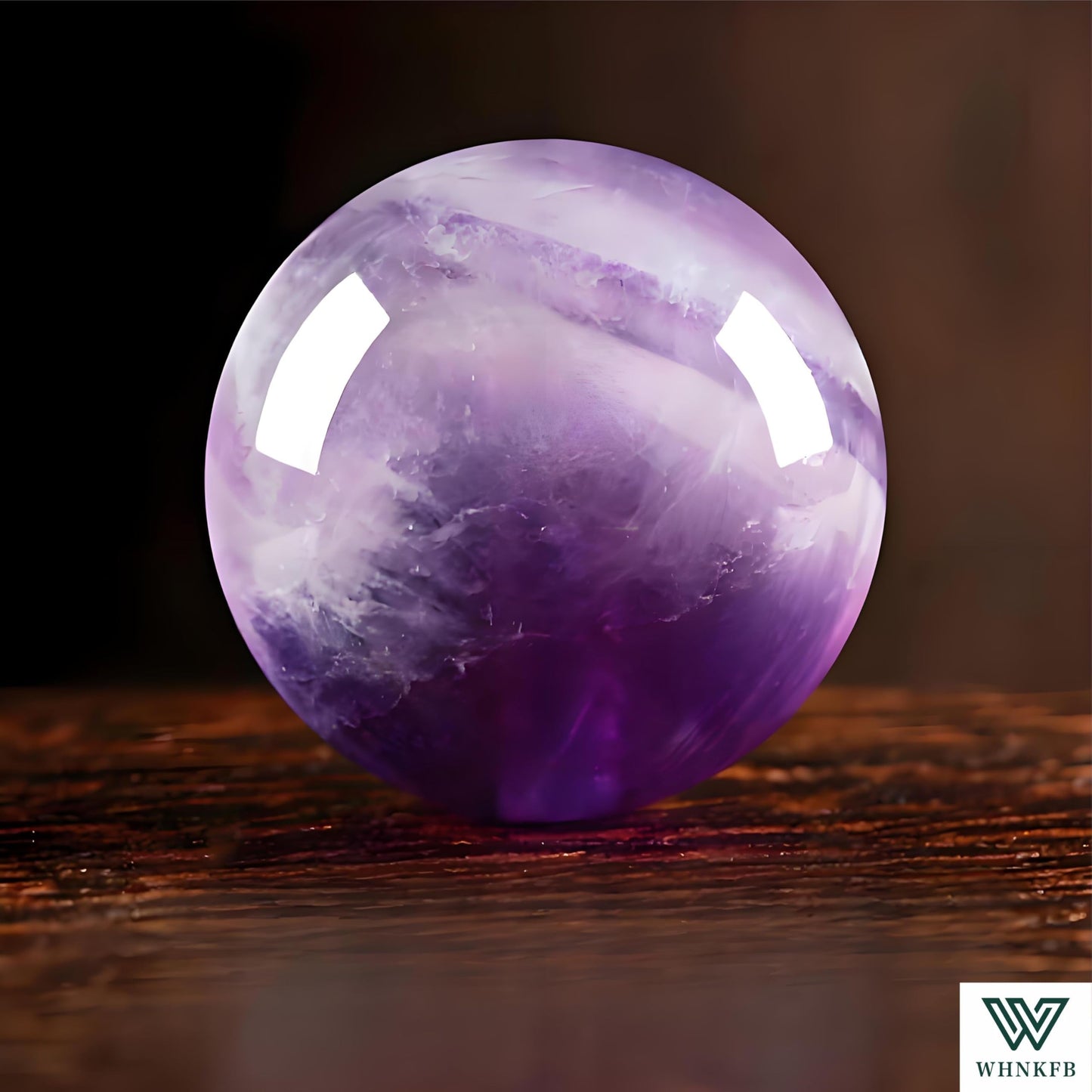 WHNKFB 8mm 50PCS Natural Amethyst Round Beads, Smooth Polished Loose Purple Crystal Beads for Jewelry Making Craft - 4mm 6mm 8mm 10mm Options with Free Elastic Cord