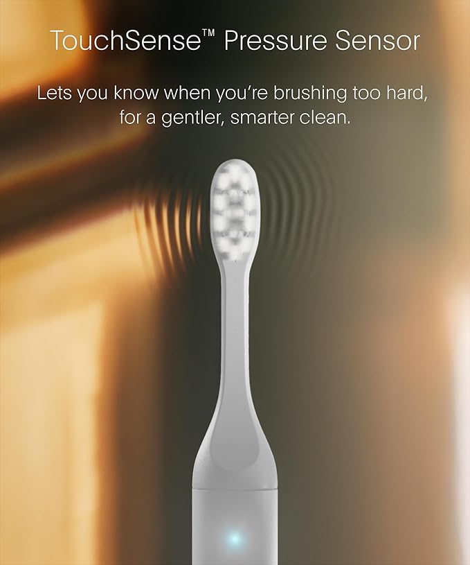 SURI 2.0 New Sonic Electric Toothbrush with Pressure Sensor & UV-Cleaning Travel Case | 1 Month+ Battery | Electric Toothbrush for Adults | Travel Toothbrushes | Tooth Brush | White