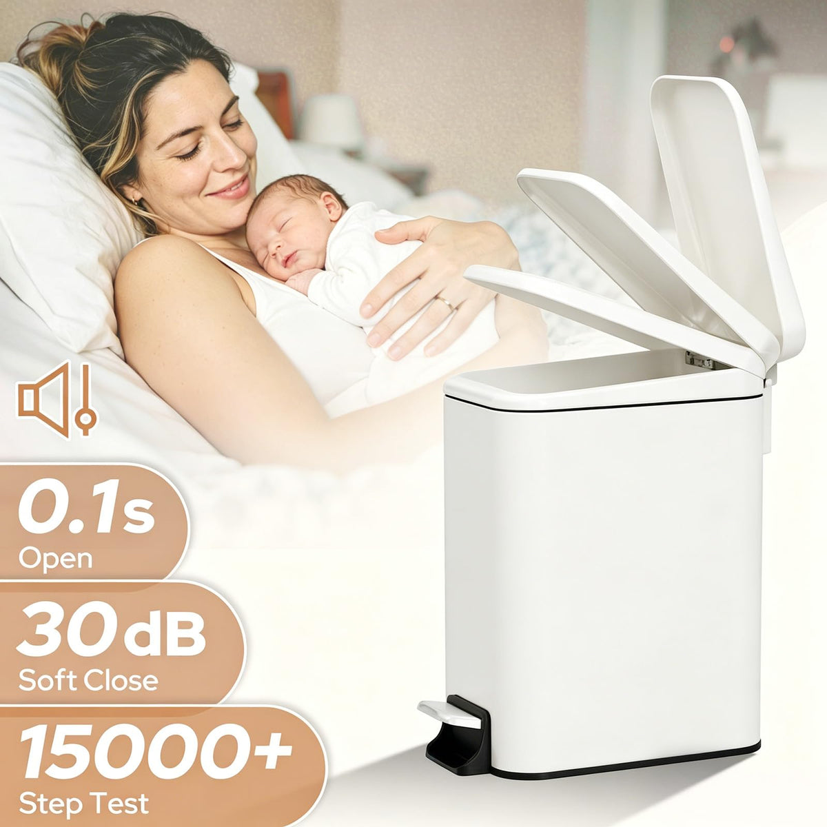 Small Bathroom Trash Can w