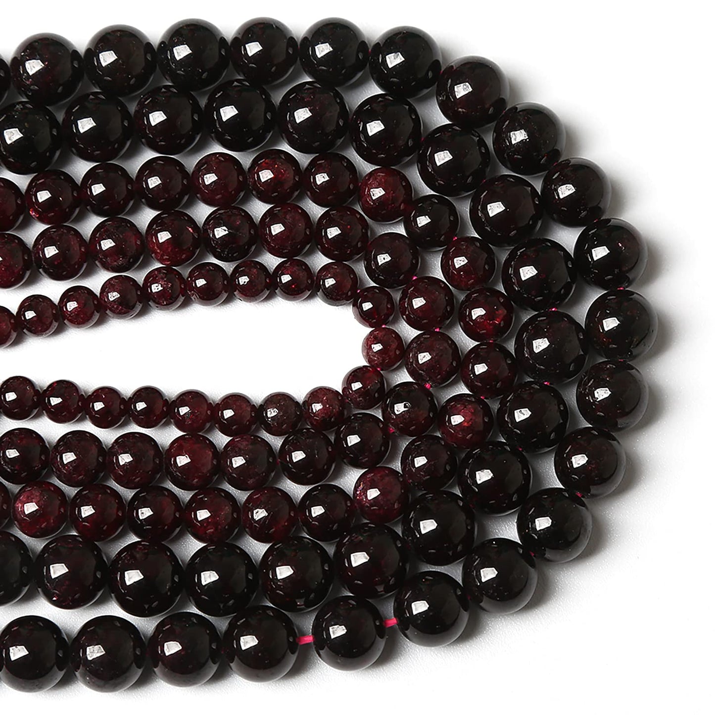 6MM 60PCS Natural Garnet Gemstone Loose Beads for Jewelry Making DIY Bracelet Crystal 1 Strand