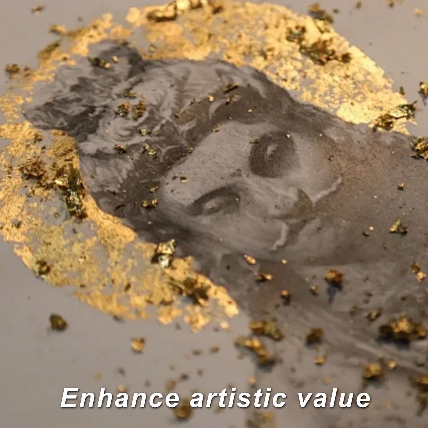 Ninesung Gold Leaf Gilding Adhesive Set, 100ml Water Based Glue and 100ml Varnish, 4 Colors Gold Leaf Sheets 100 pcs, 2 Brushes, Spray Bottle, Gold Leaf Kit for Craft, Painting and Arts